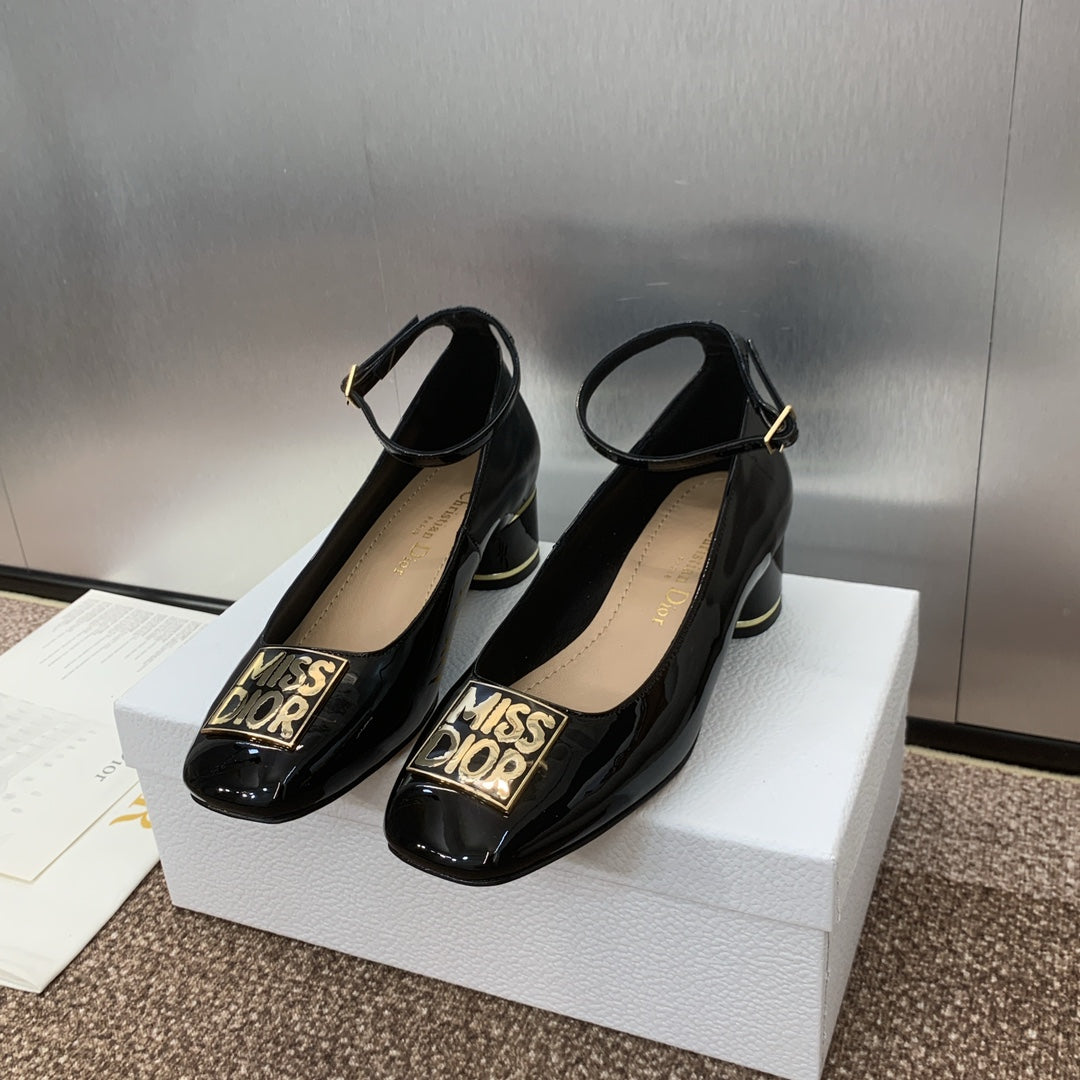 CD Miss Dior Pump 35mm Glossy Black Cowhide