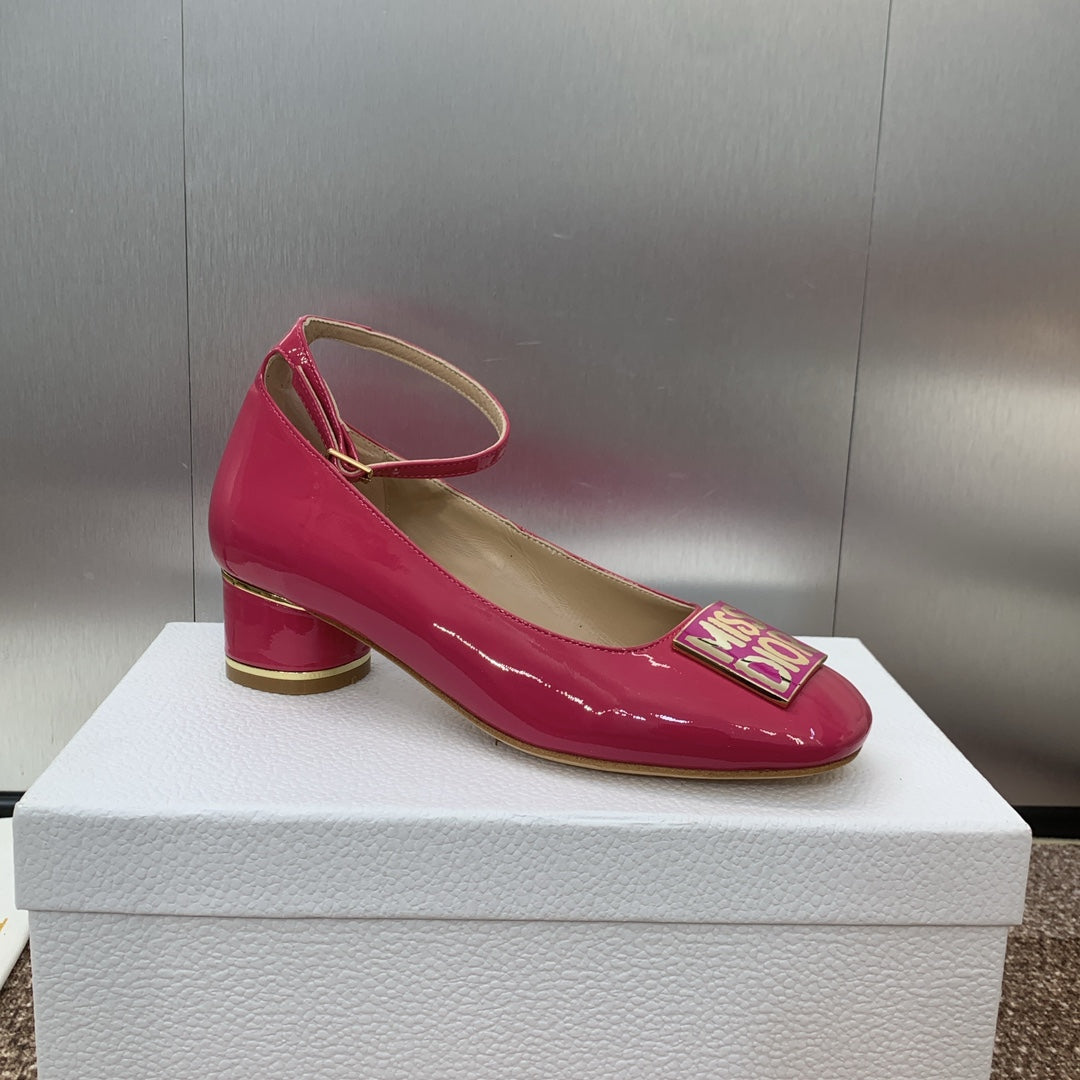 CD Miss Dior Pump 35mm Glossy Pink Cowhide