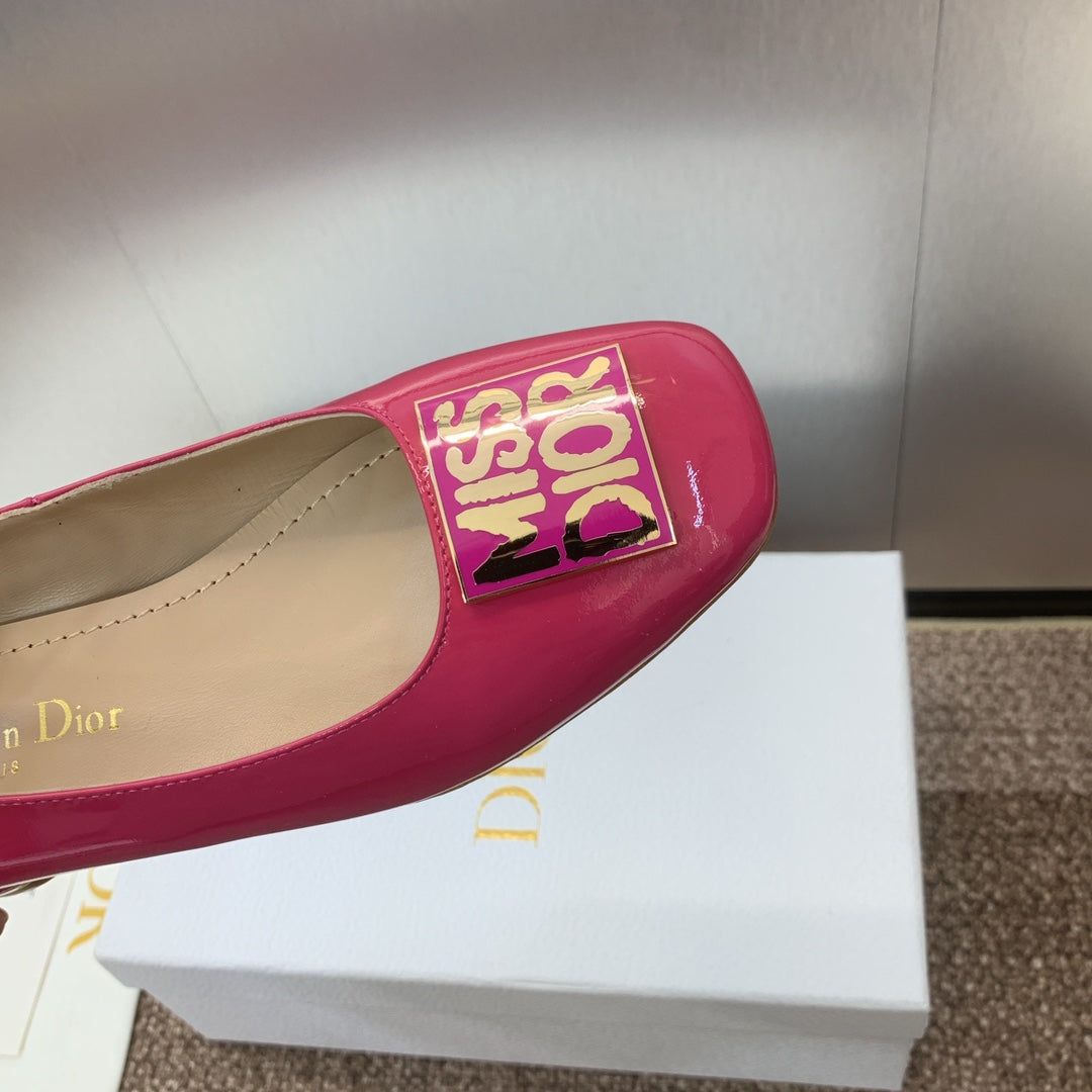 CD Miss Dior Pump 35mm Glossy Pink Cowhide