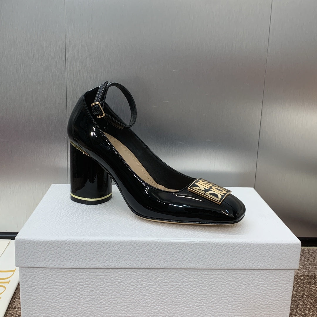 CD Miss Dior Pump 85mm Glossy Black Cowhide