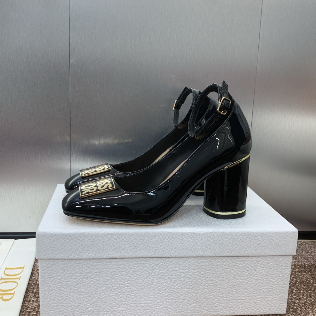 CD Miss Dior Pump 85mm Glossy Black Cowhide
