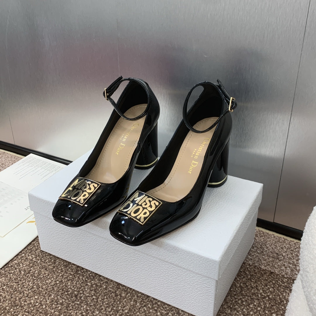 CD Miss Dior Pump 85mm Glossy Black Cowhide