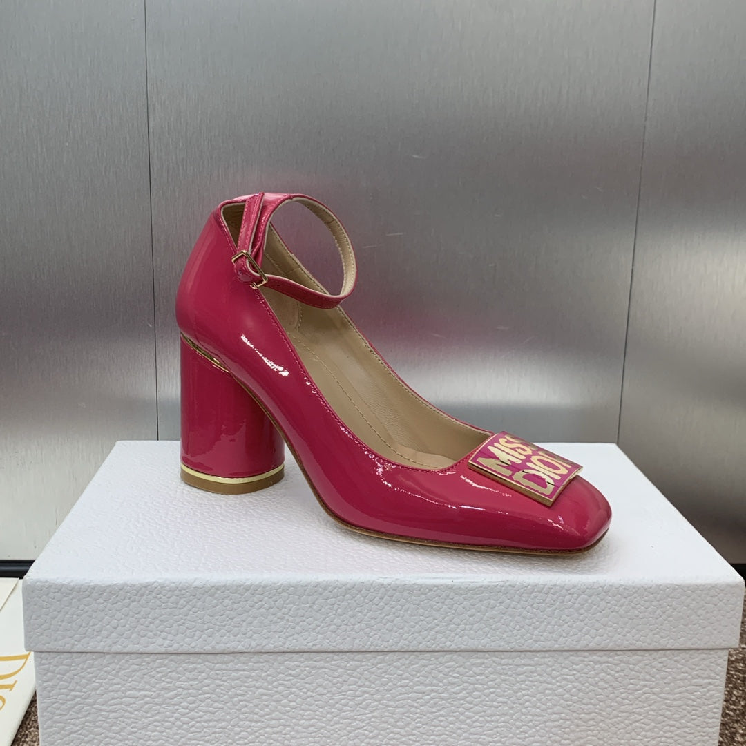 CD Miss Dior Pump 85mm Glossy Pink Cowhide