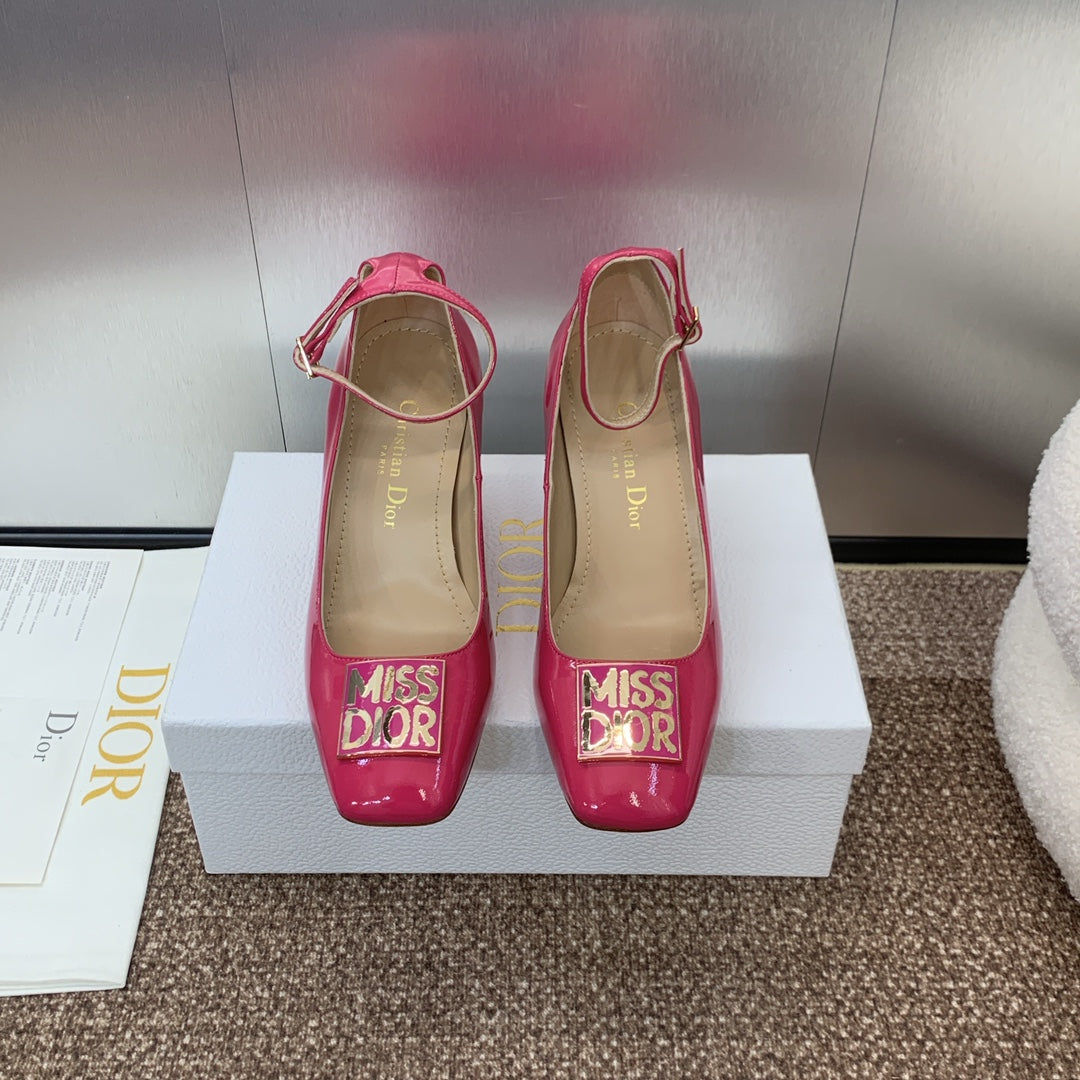 CD Miss Dior Pump 85mm Glossy Pink Cowhide