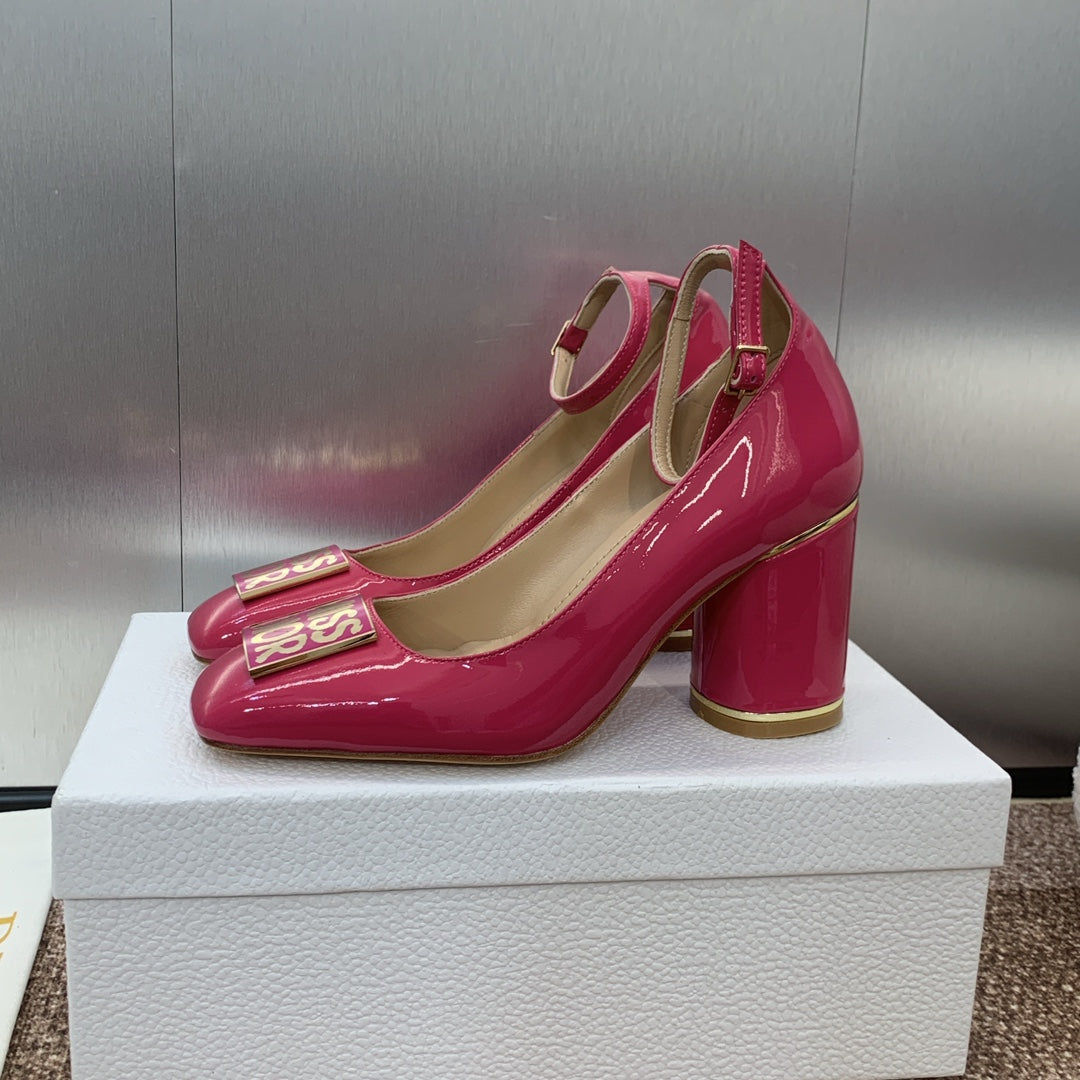 CD Miss Dior Pump 85mm Glossy Pink Cowhide