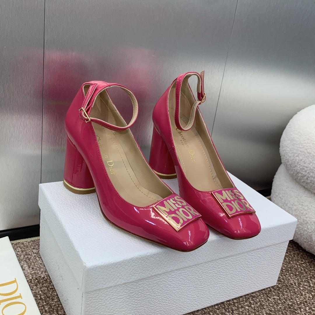 CD Miss Dior Pump 85mm Glossy Pink Cowhide