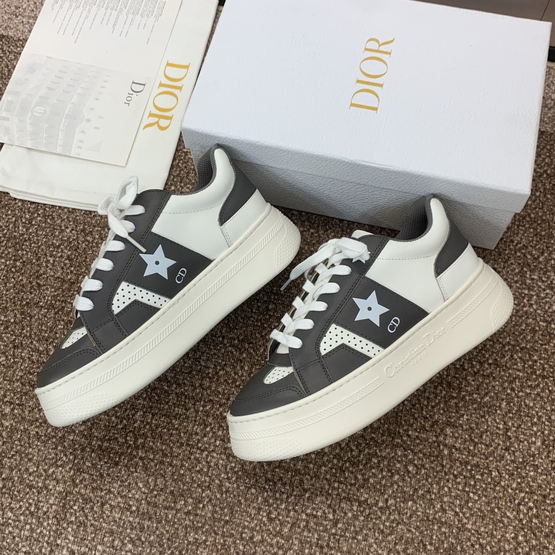 CD Star Platform Sneaker 35mm Black Calfskin