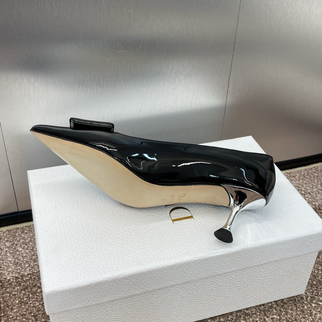 CD Pumps 65mm Glossy Black Cowhide