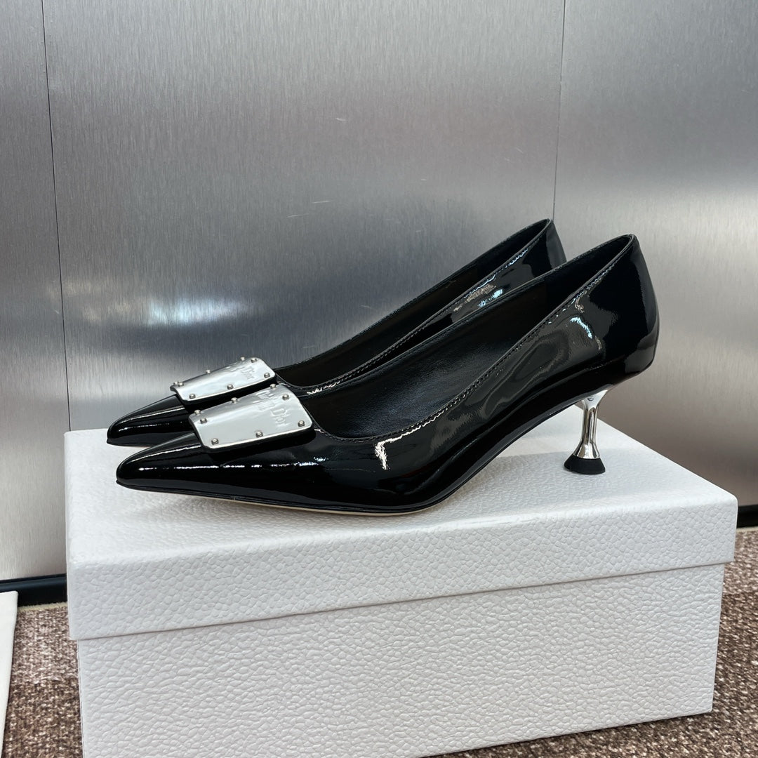 CD Pumps 65mm Glossy Black Cowhide