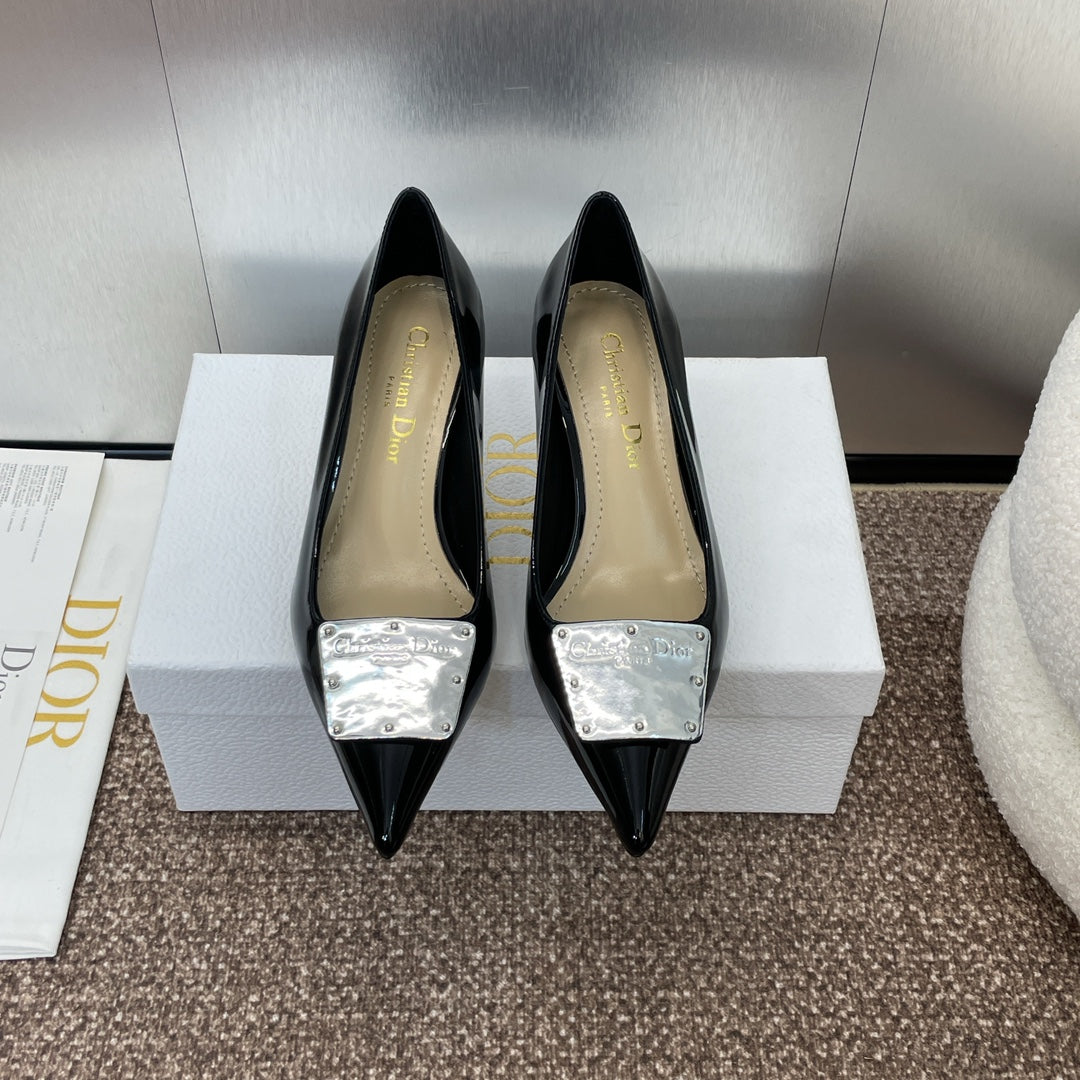 CD Pumps 65mm Glossy Black Cowhide