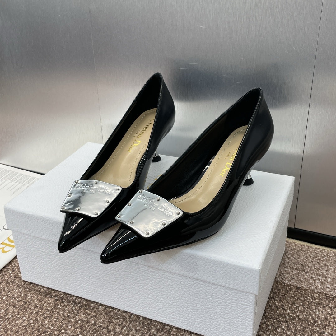 CD Pumps 65mm Glossy Black Cowhide