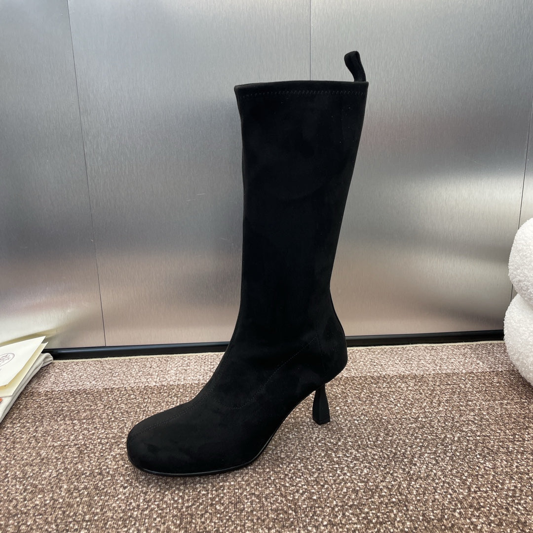 HM High Boots 75mm In Black Suede 975151