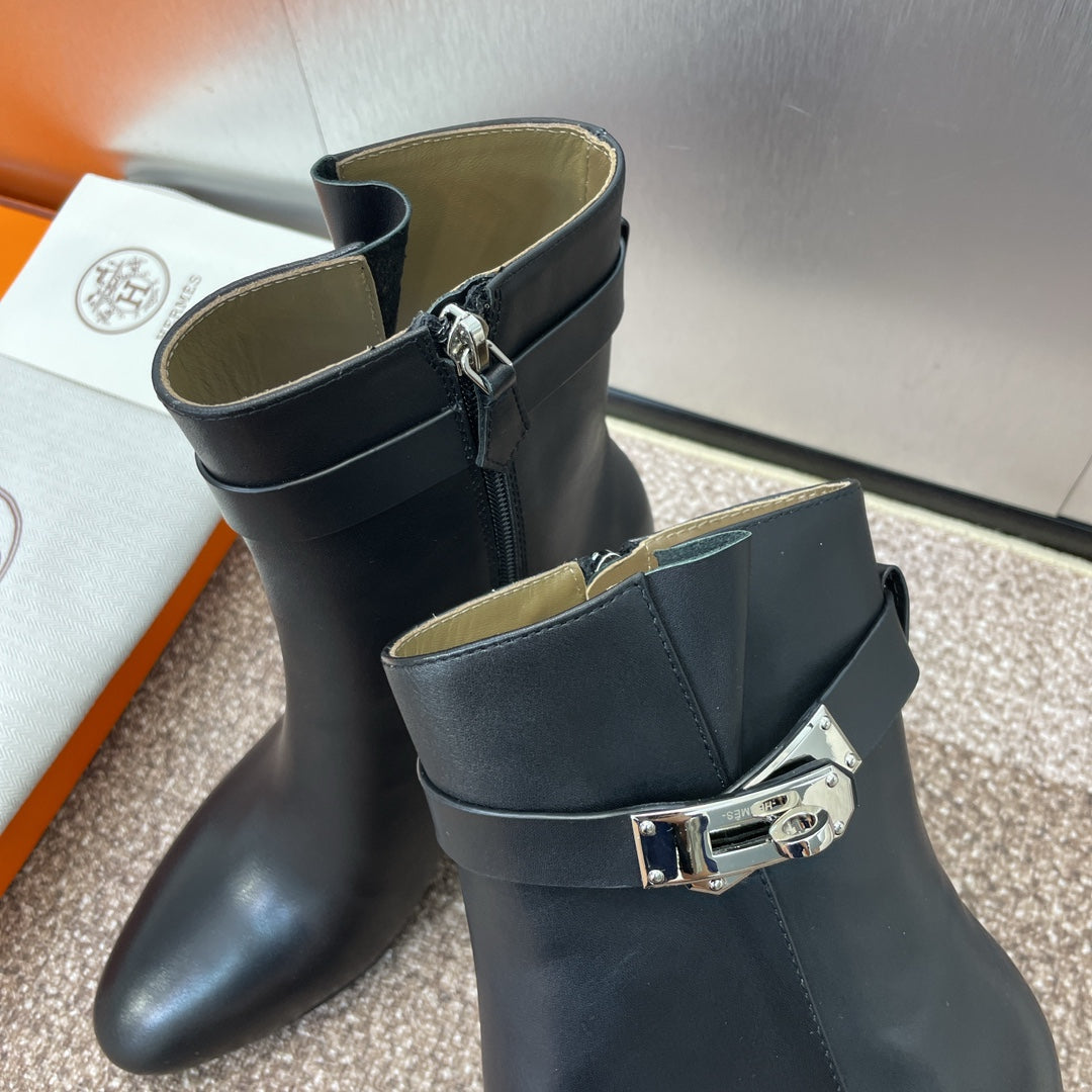 HM Saint Germain Ankle Boot 65mm In Black Calfskin  975168