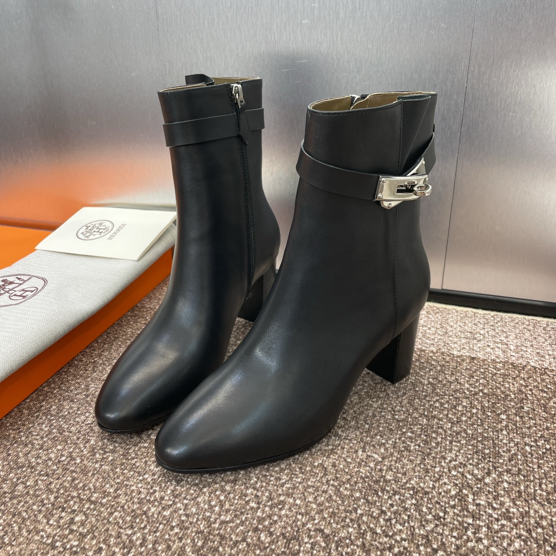 HM Saint Germain Ankle Boot 65mm In Black Calfskin  975168