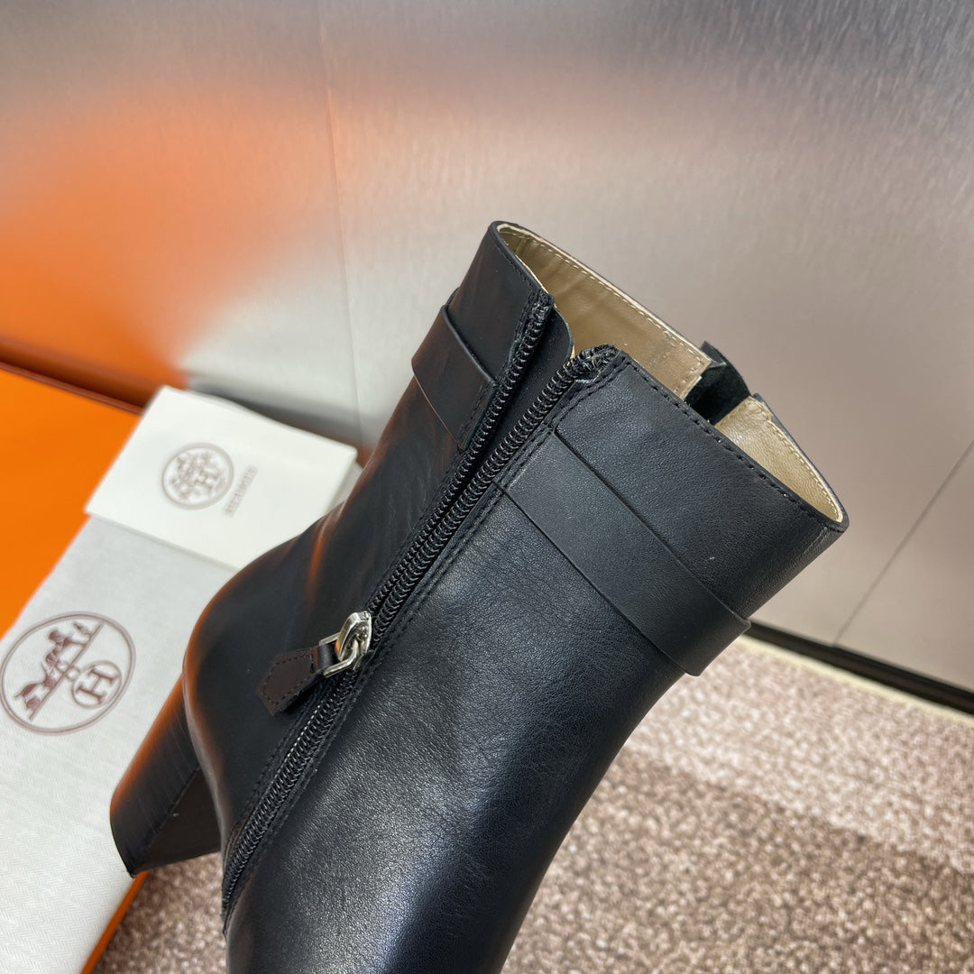 HM Saint Germain Ankle Boot 65mm In Black Calfskin  975168