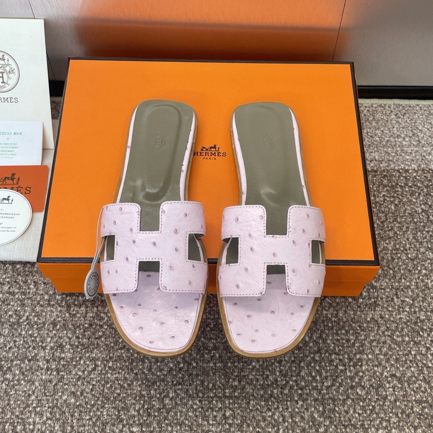 HM Oran Sandals Pink Cowhide 320091