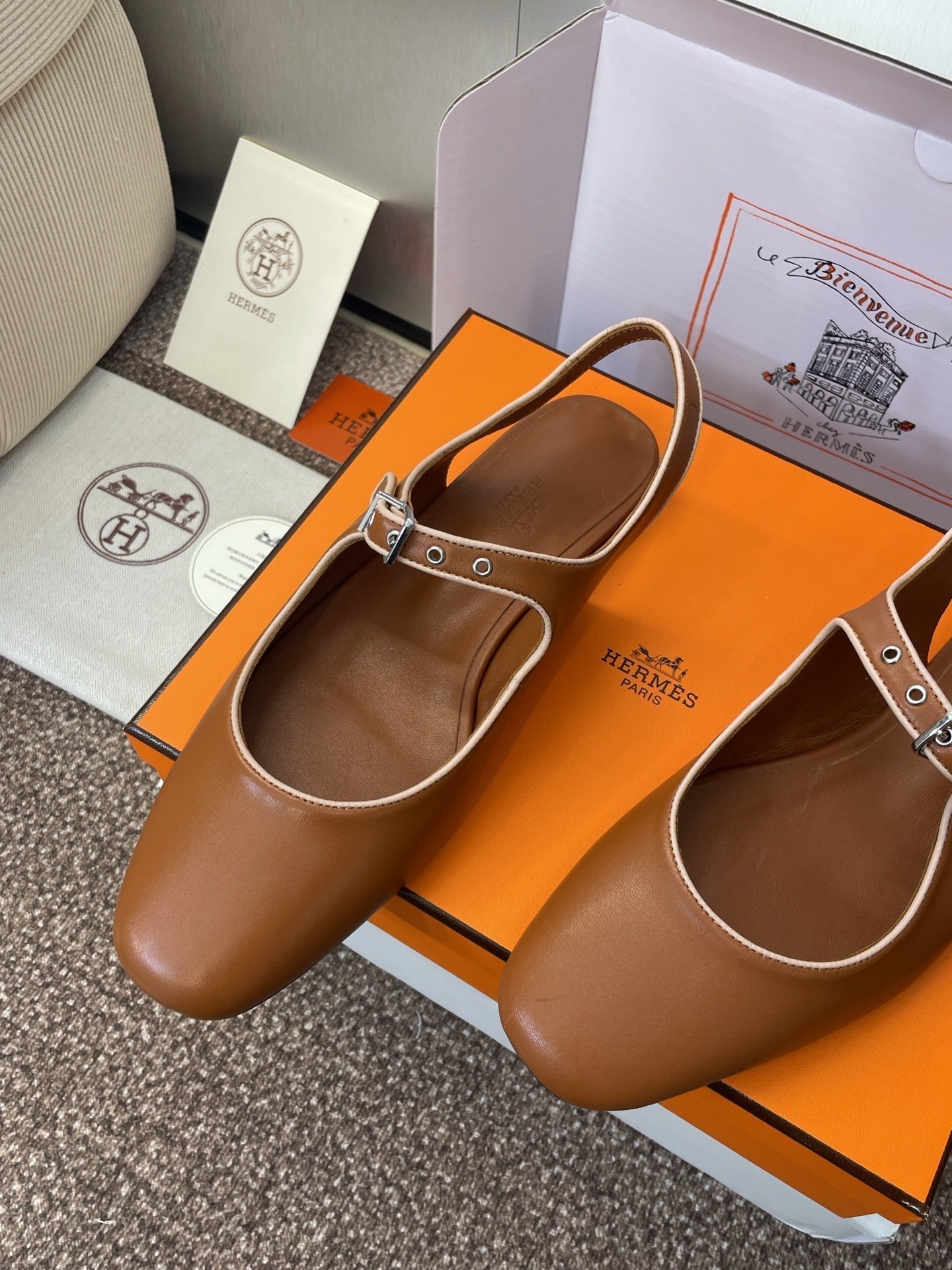 HM 25 Kleo Slingback Brown Calfskin 372950