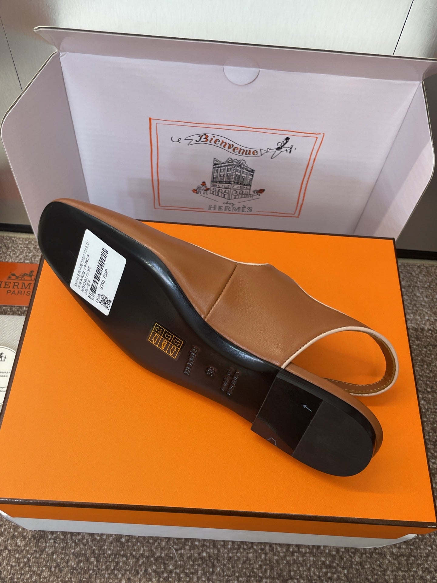 HM 25 Kleo Slingback Brown Calfskin 372950