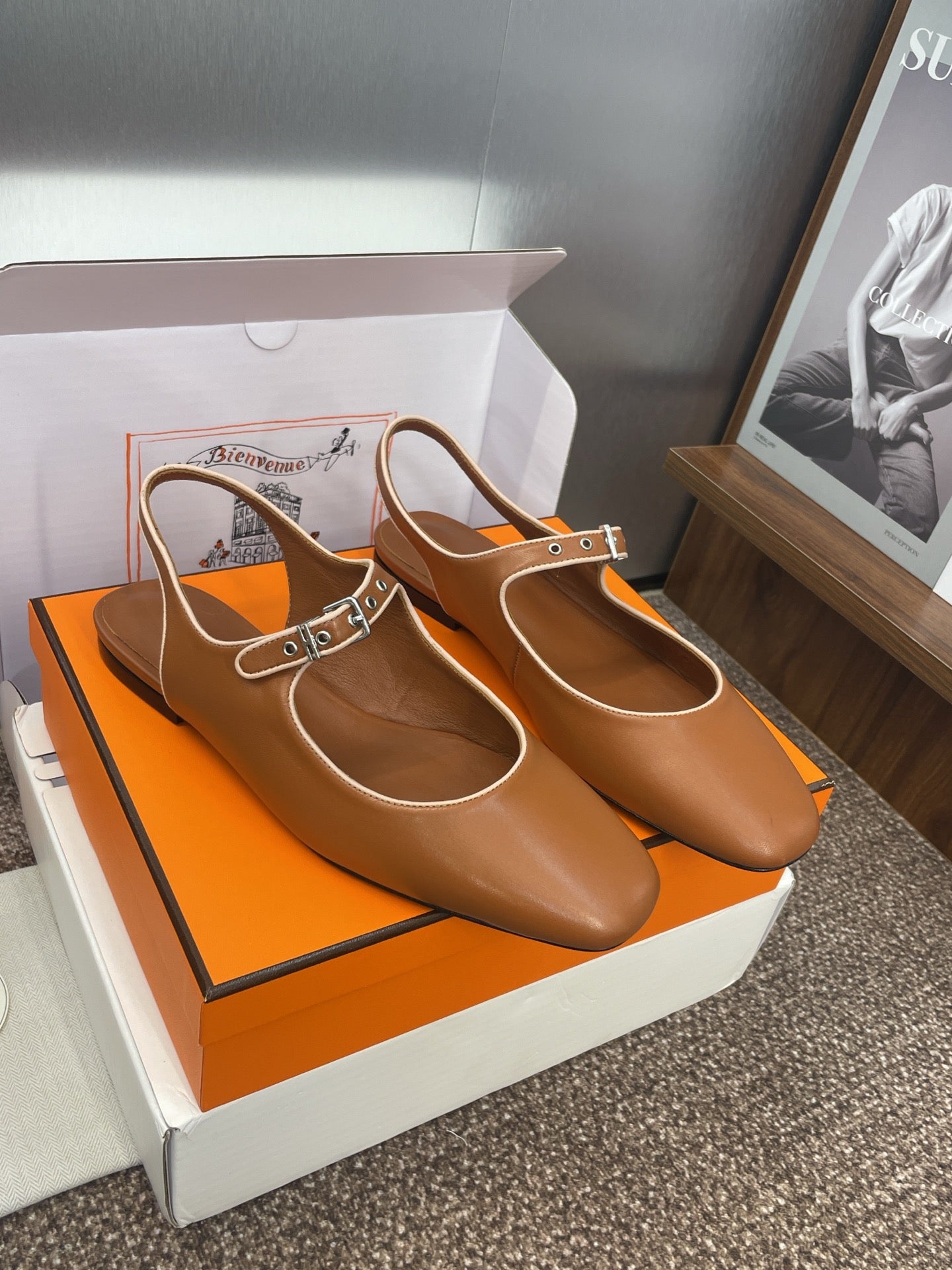 HM 25 Kleo Slingback Brown Calfskin 372950