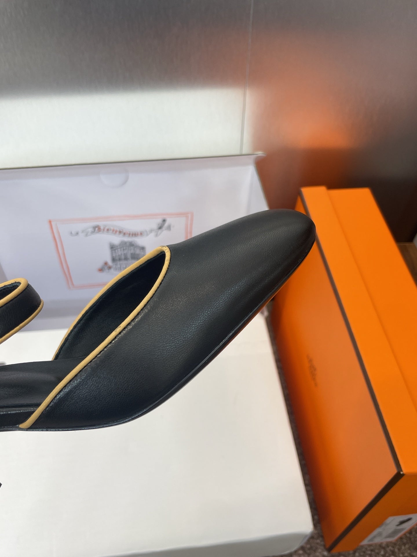 HM 25 Kleo Slingback 6cm Black Calfskin 372954