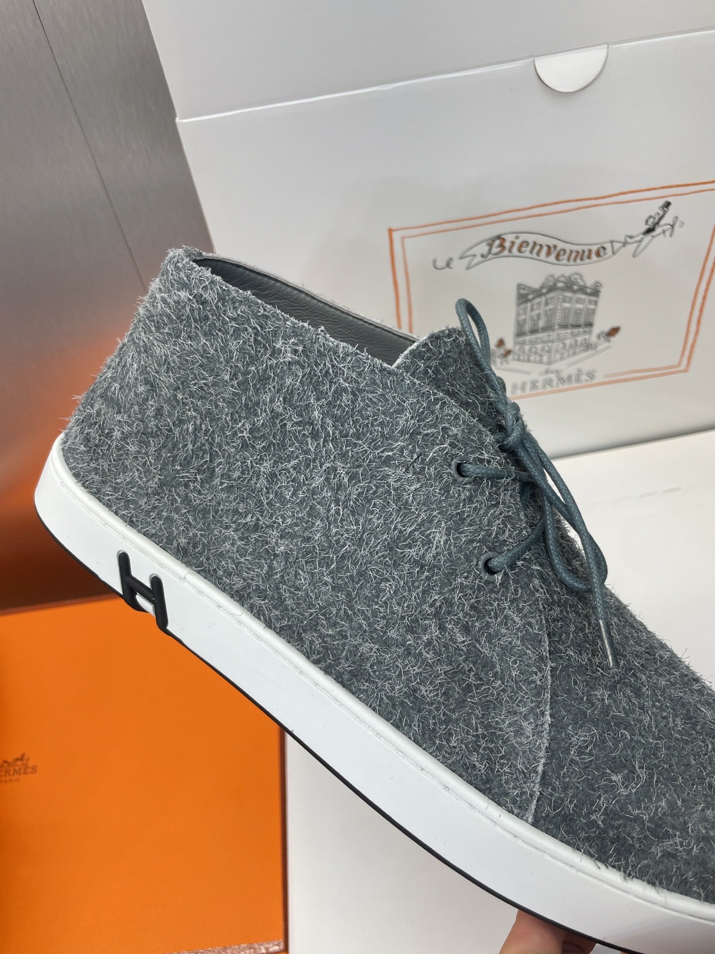 HM 25 Klicker Sneaker Blue Woolen Calfskin 373015