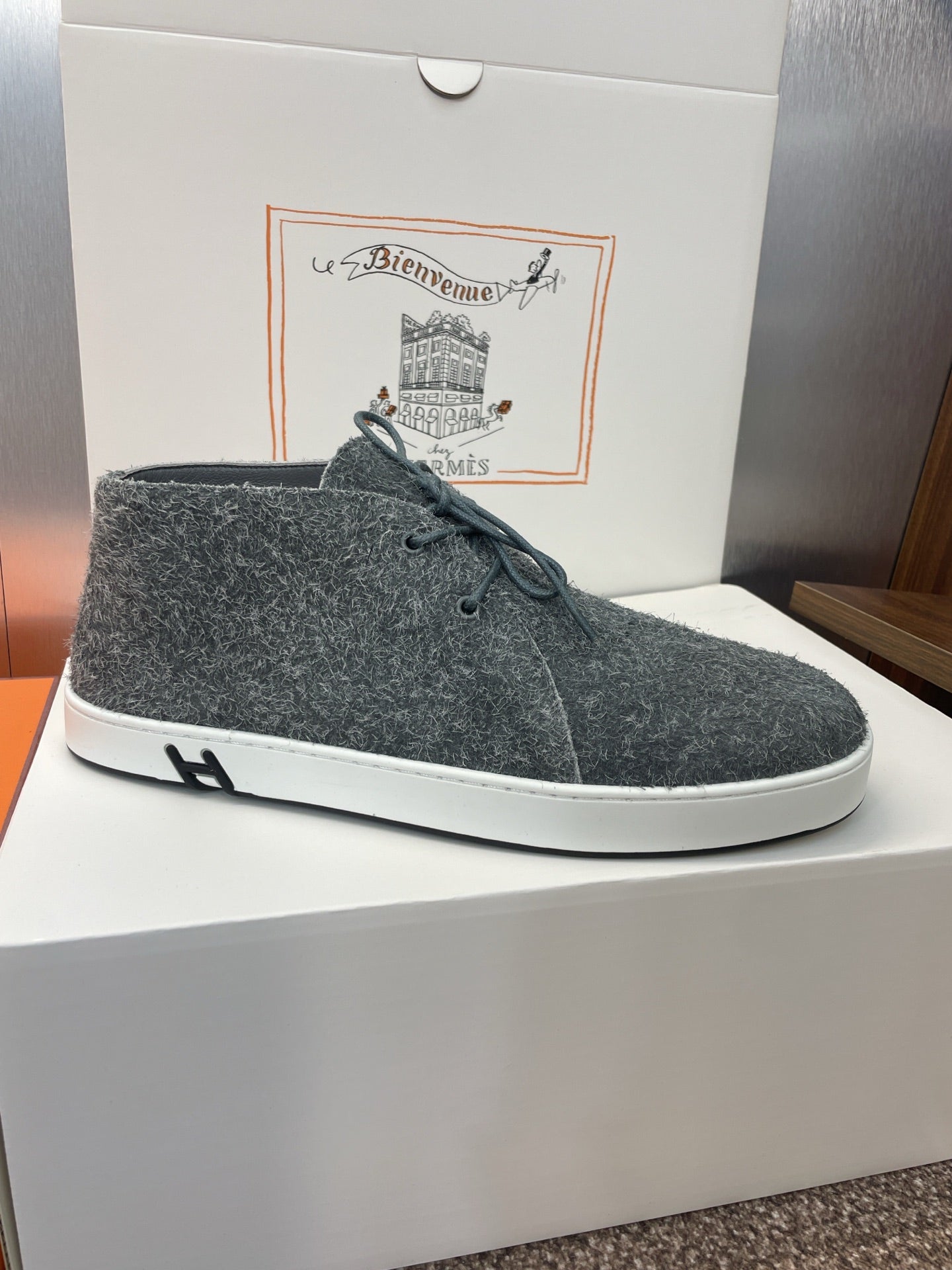 HM 25 Klicker Sneaker Blue Woolen Calfskin 373015