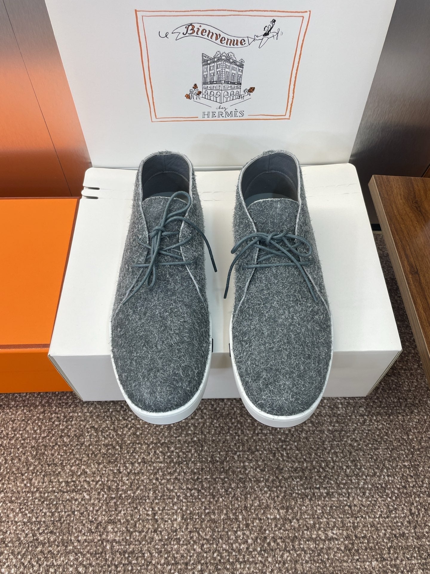 HM 25 Klicker Sneaker Blue Woolen Calfskin 373015