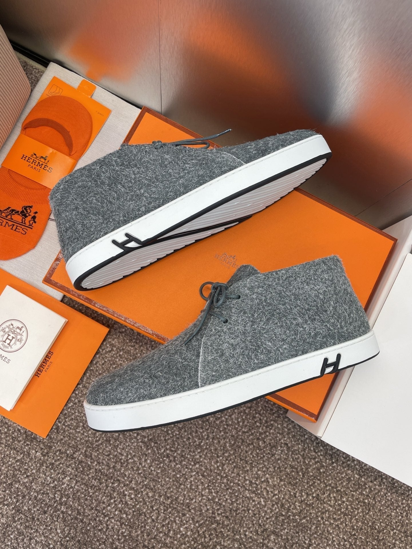 HM 25 Klicker Sneaker Blue Woolen Calfskin 373015