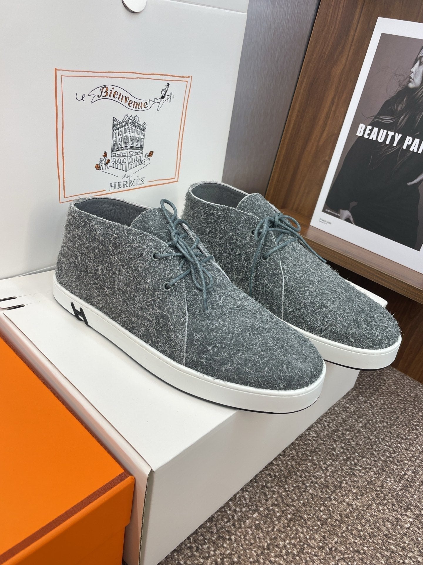 HM 25 Klicker Sneaker Blue Woolen Calfskin 373015