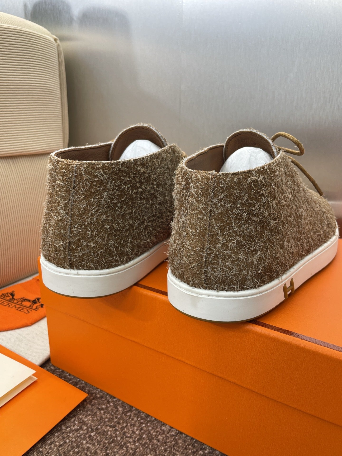 HM 25 Klicker Sneaker Brown Woolen Calfskin 373016