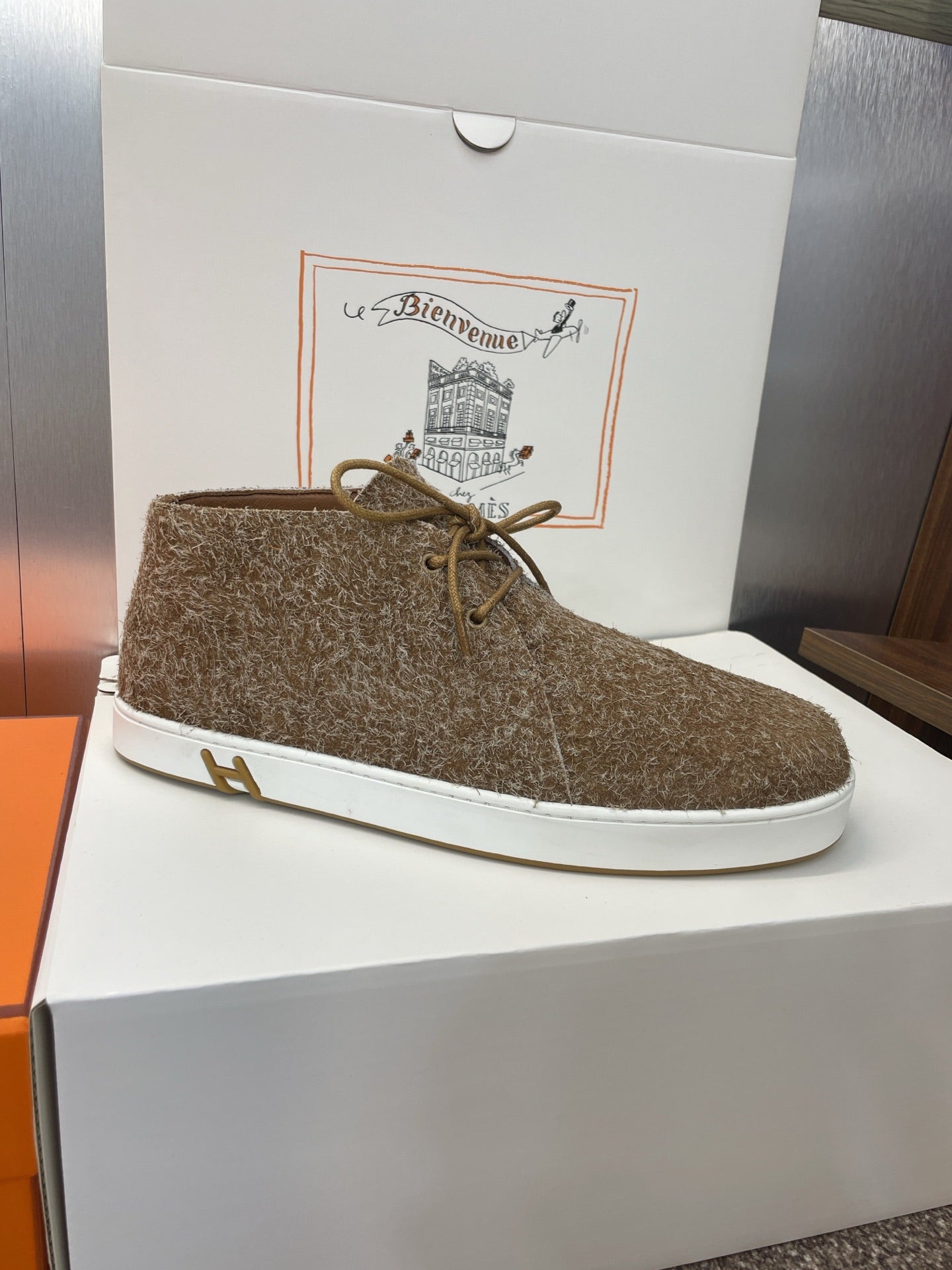 HM 25 Klicker Sneaker Brown Woolen Calfskin 373016