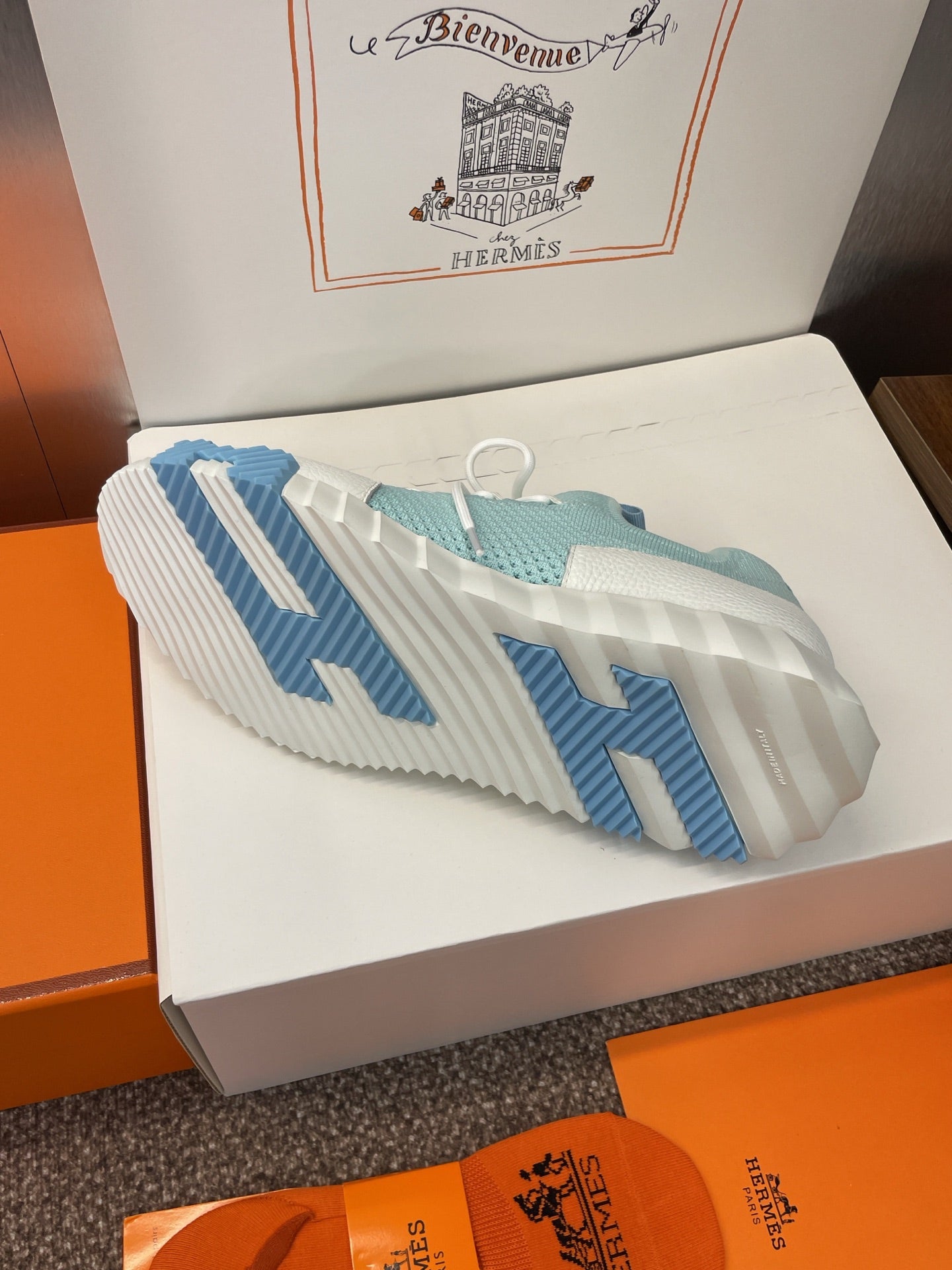 HM 25 Lift Sneaker Sky Blue Mesh Sheepskin 373030