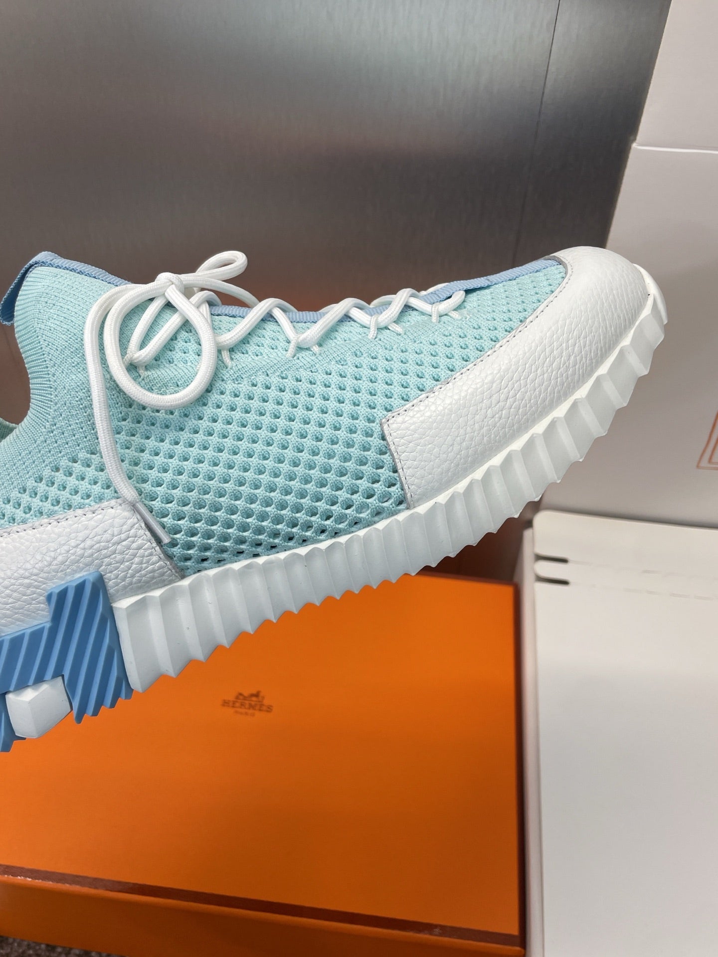 HM 25 Lift Sneaker Sky Blue Mesh Sheepskin 373030