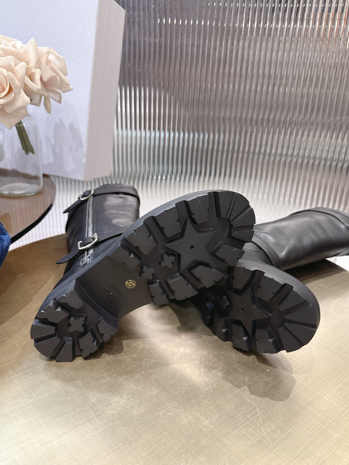 CD 25 high-top boots black calfskin 438777