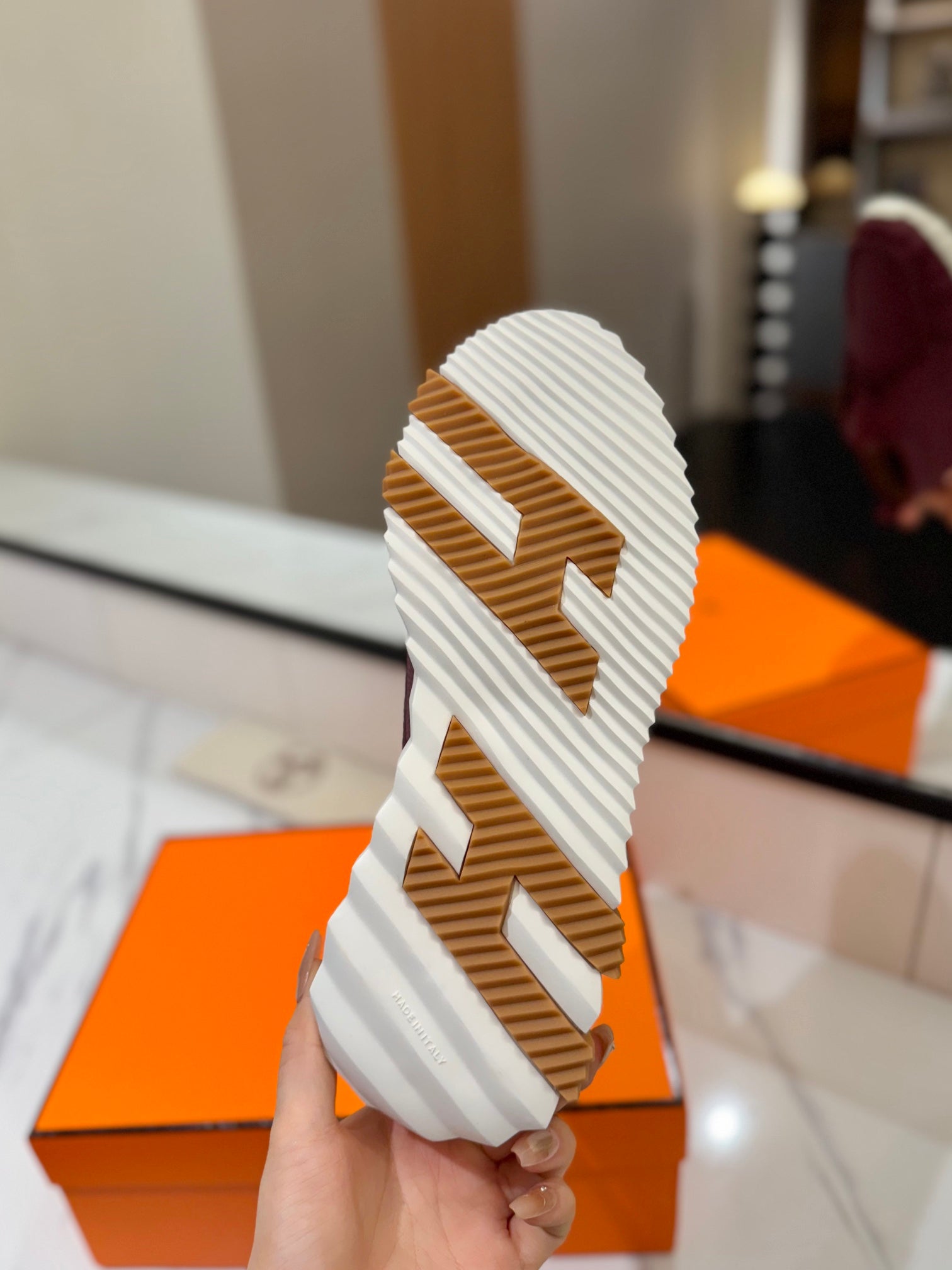 HM Increase Sneaker Red Purple Cowhide  983027