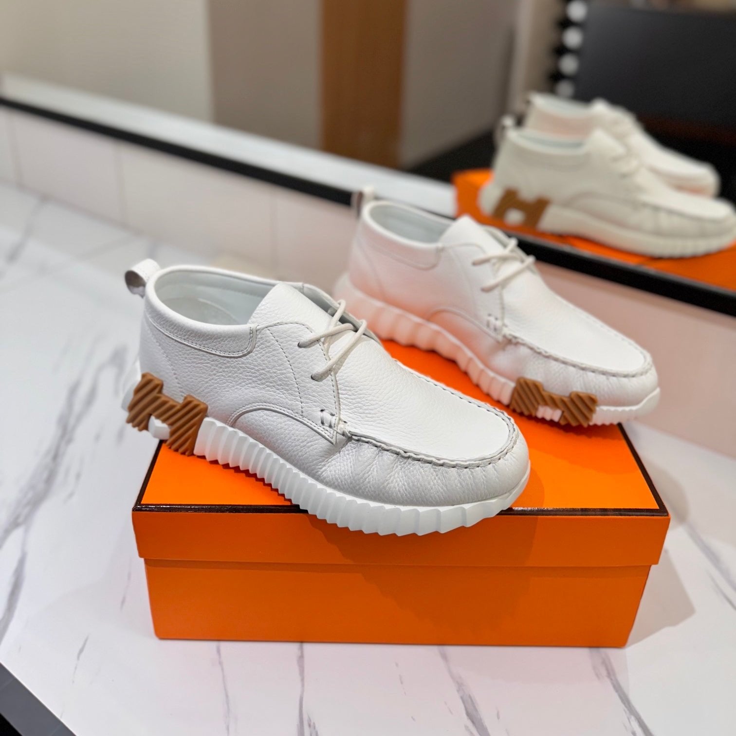 HM Increase Sneaker White Cowhide 983031