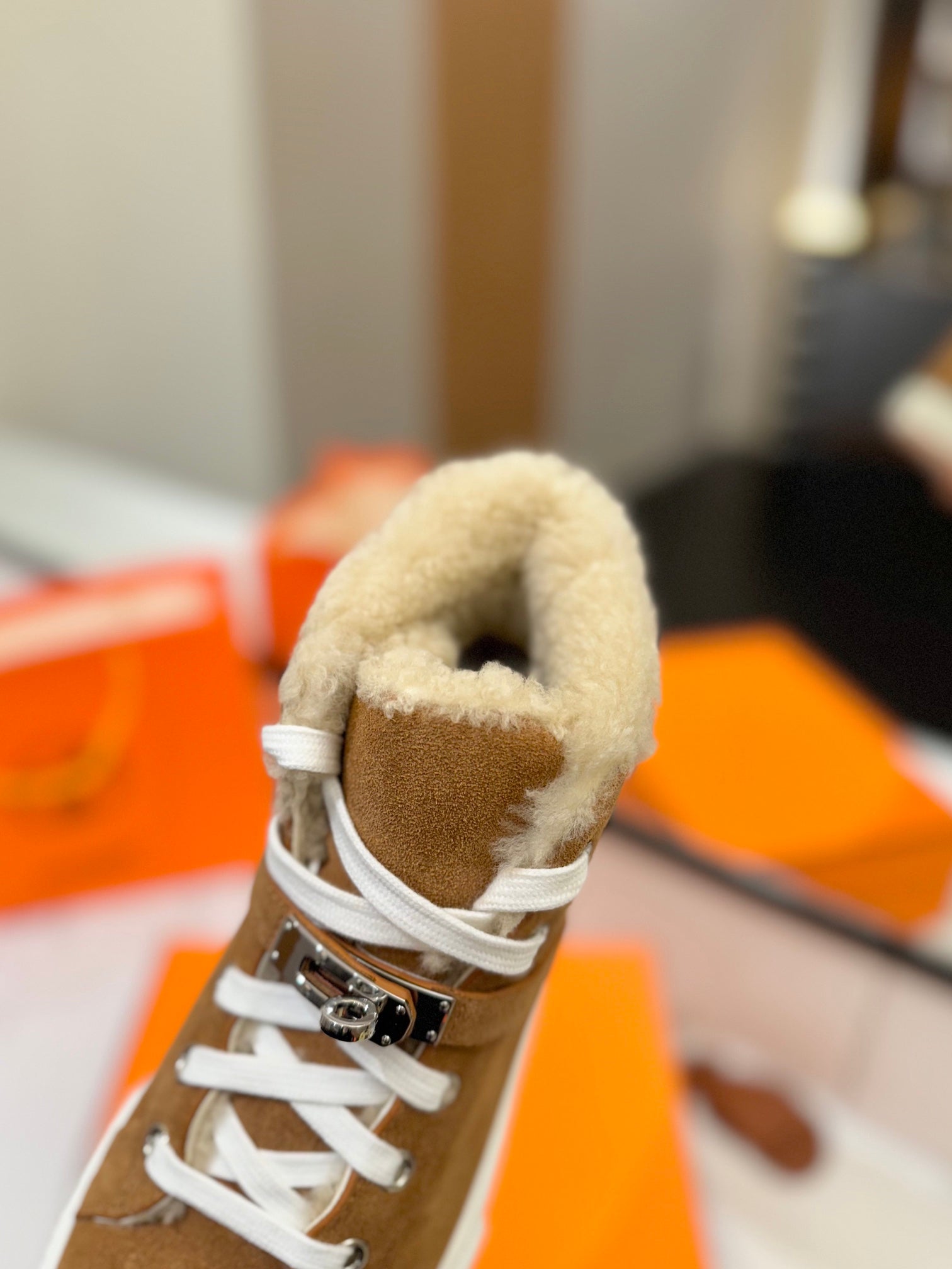 HM Daydream Sneaker Brown With Wool Lining Suede 983065