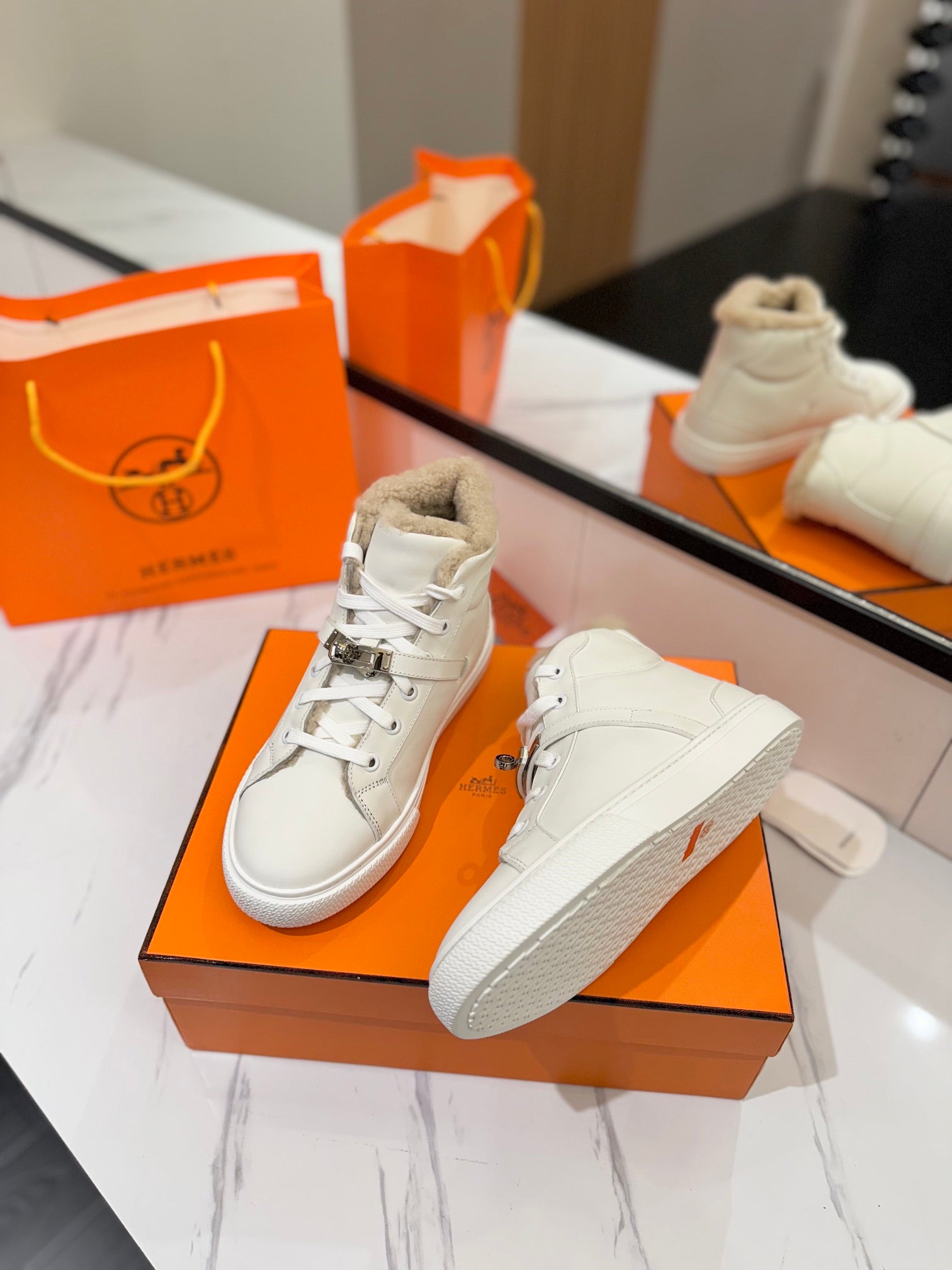 HM Daydream Sneaker White With Wool Lining Cowhide 983069