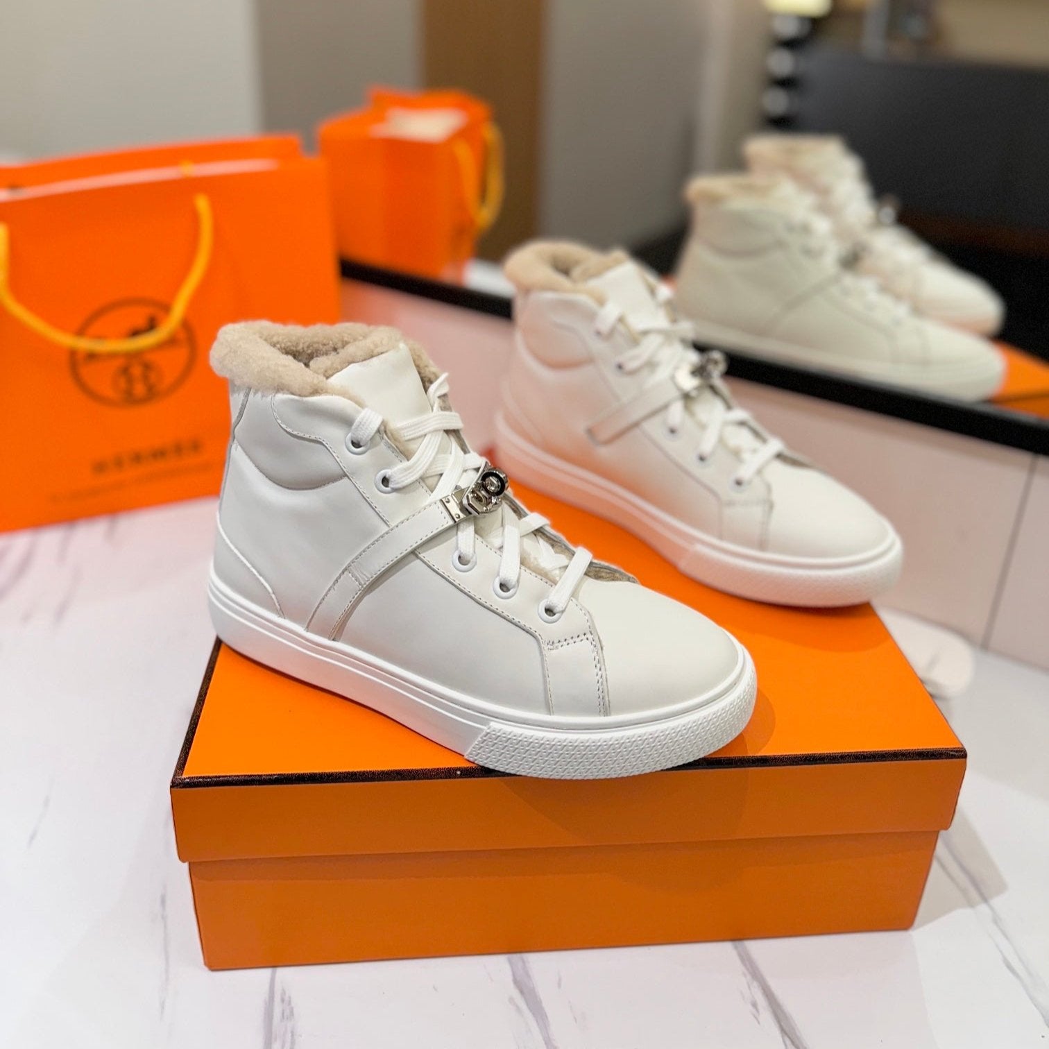 HM Daydream Sneaker White With Wool Lining Cowhide 983069