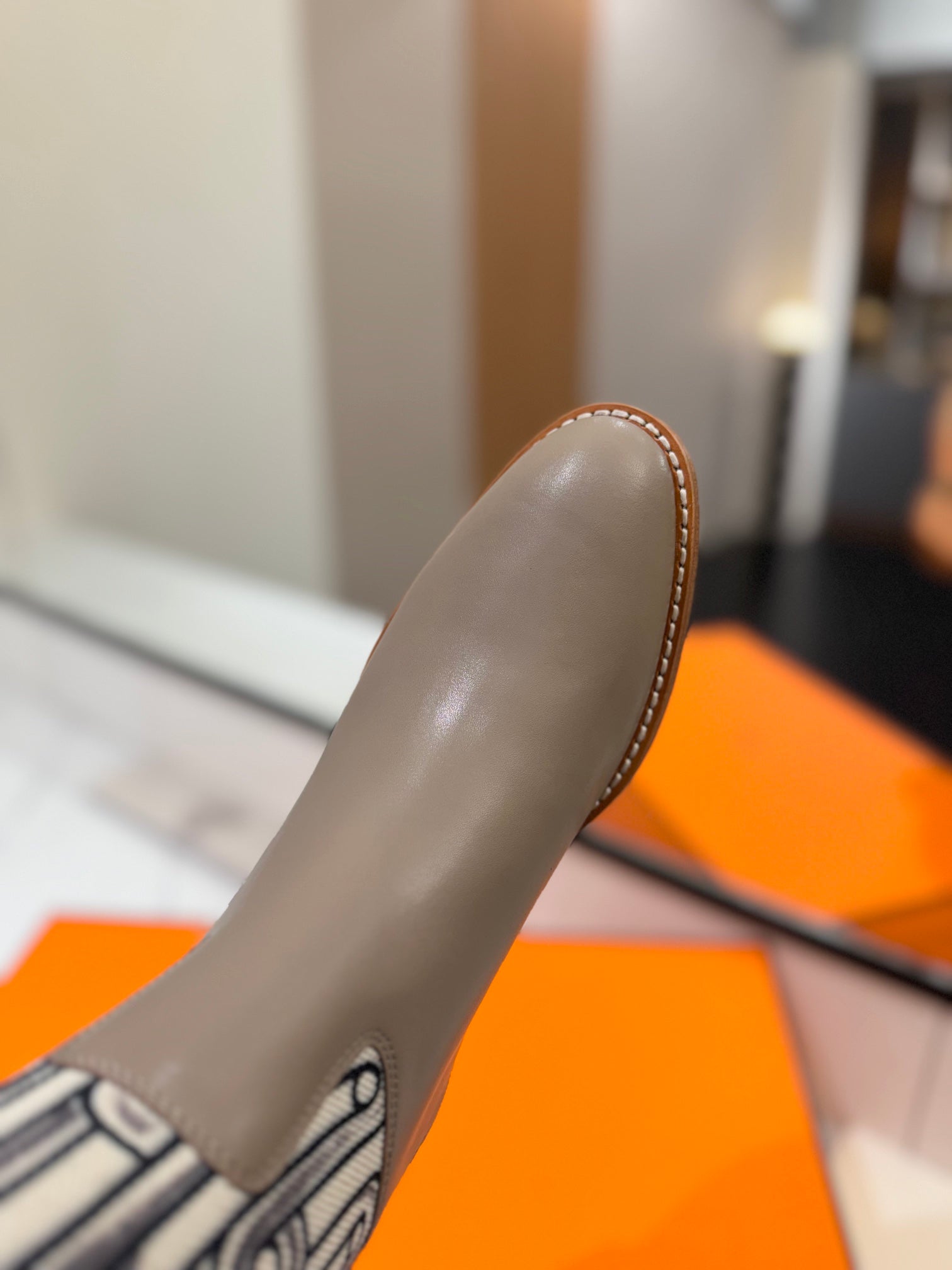 HM Jumping Boot 20mm In Brown Beige Cowhide 992369