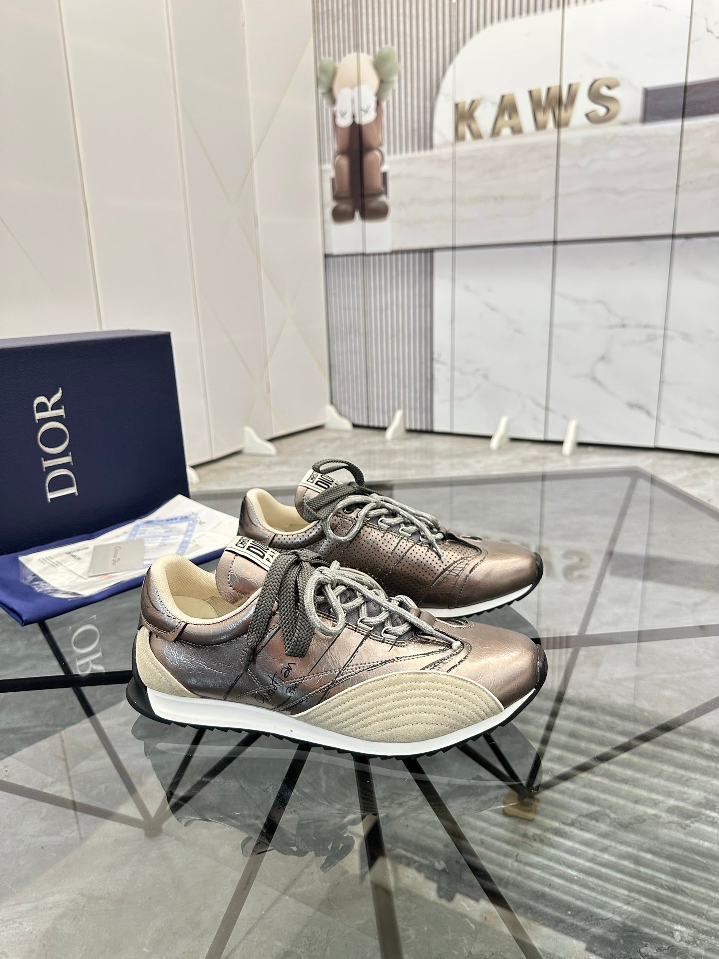 CD D-Sketch Sneaker Pink Gold Nubuck Leather 647980