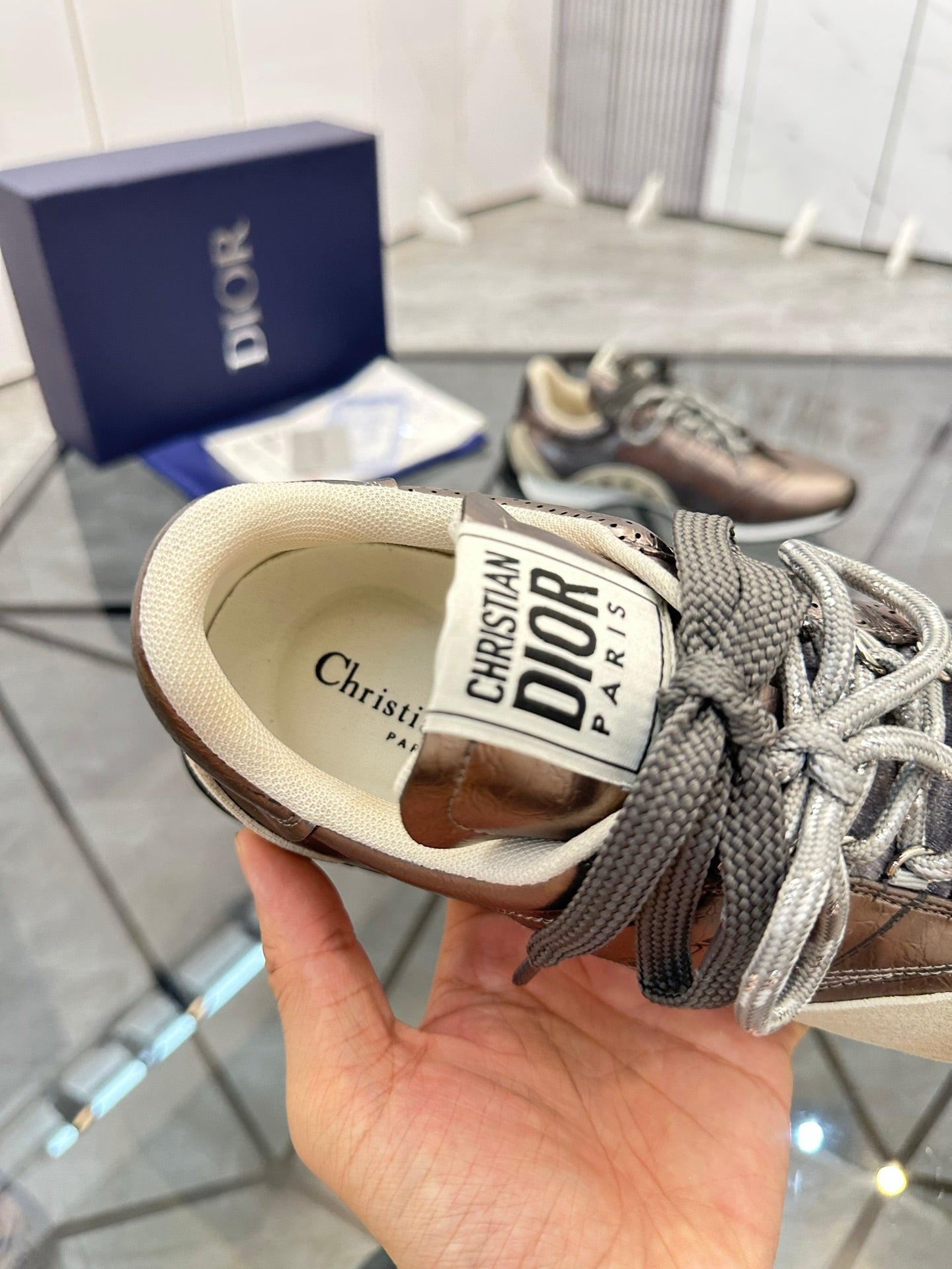 CD D-Sketch Sneaker Pink Gold Nubuck Leather 647980