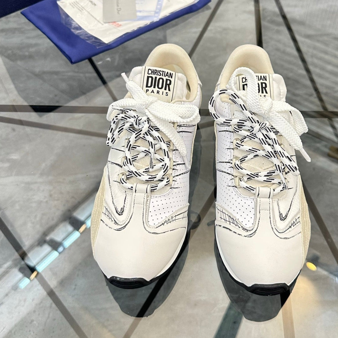 CD D-Sketch Sneaker Beige Nubuck Leather 647981