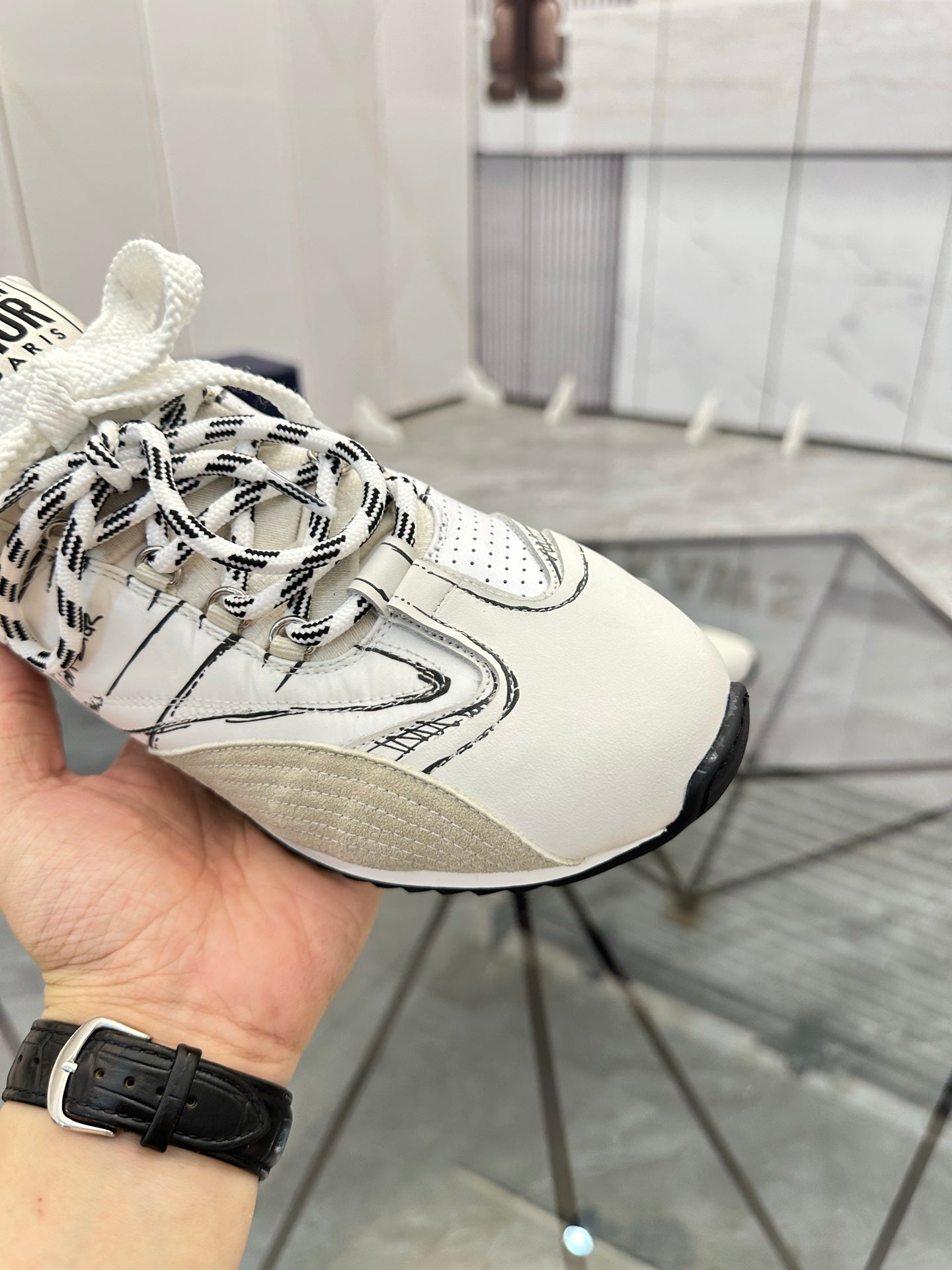 CD D-Sketch Sneaker Beige Nubuck Leather 647981