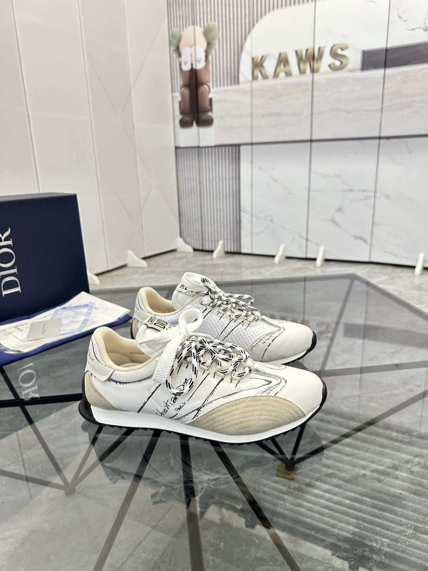 CD D-Sketch Sneaker Beige Nubuck Leather 647981