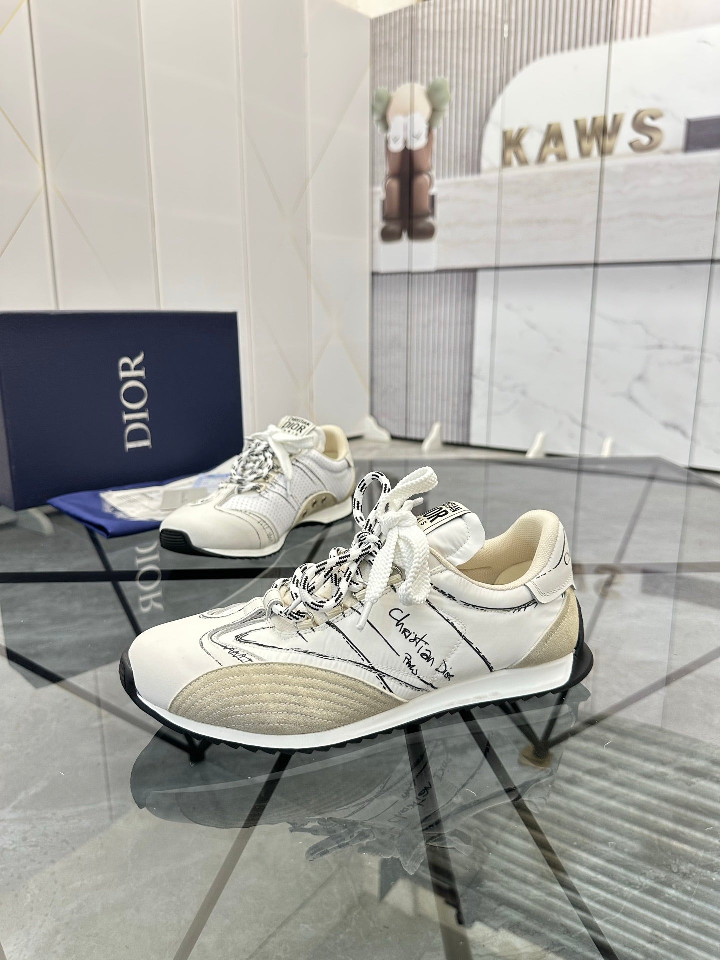 CD D-Sketch Sneaker Beige Nubuck Leather 647981