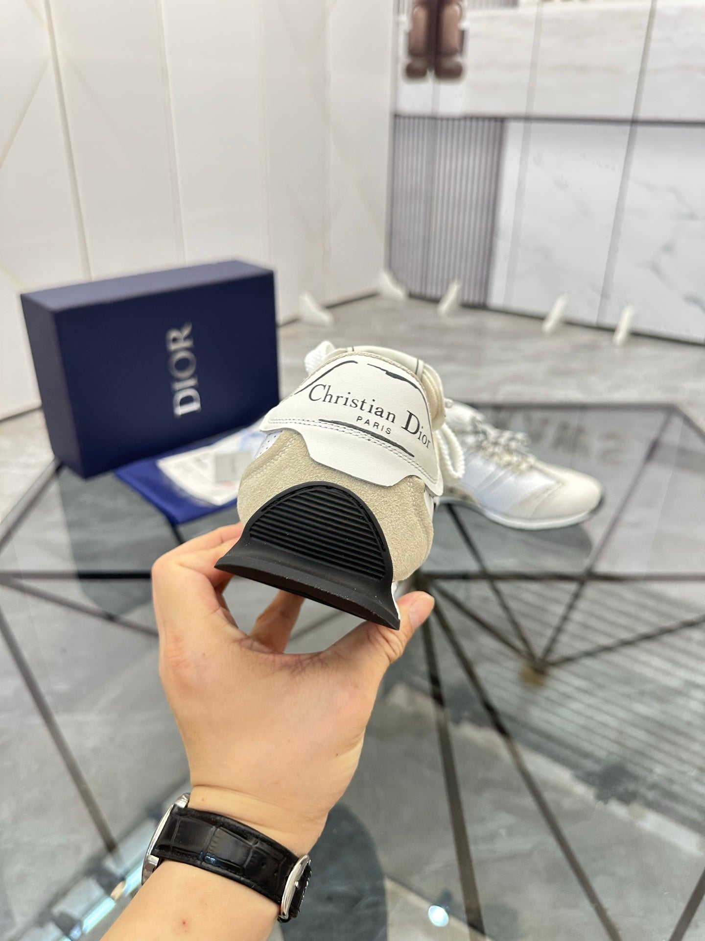 CD D-Sketch Sneaker Beige Nubuck Leather 647981