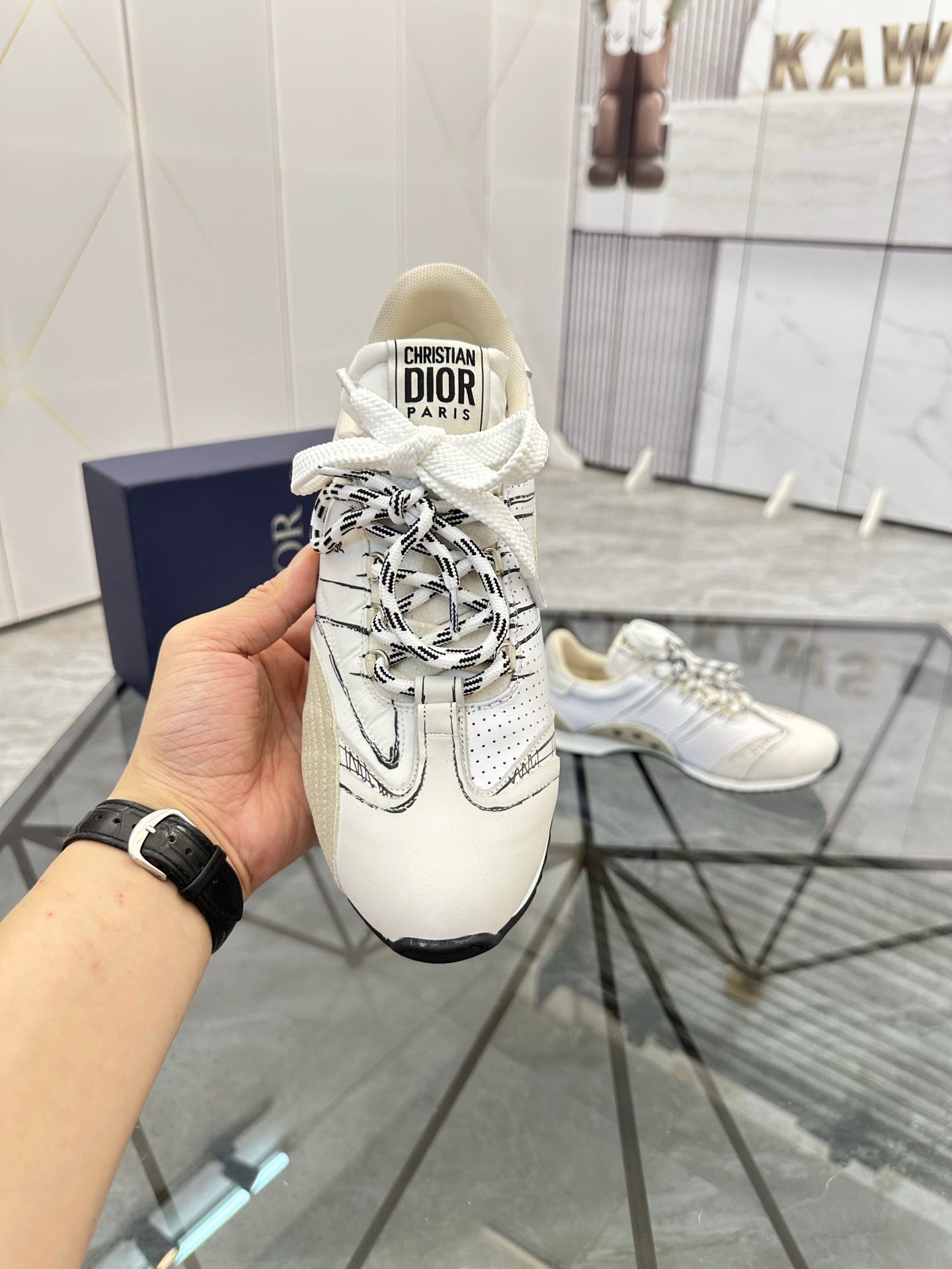 CD D-Sketch Sneaker Beige Nubuck Leather 647981