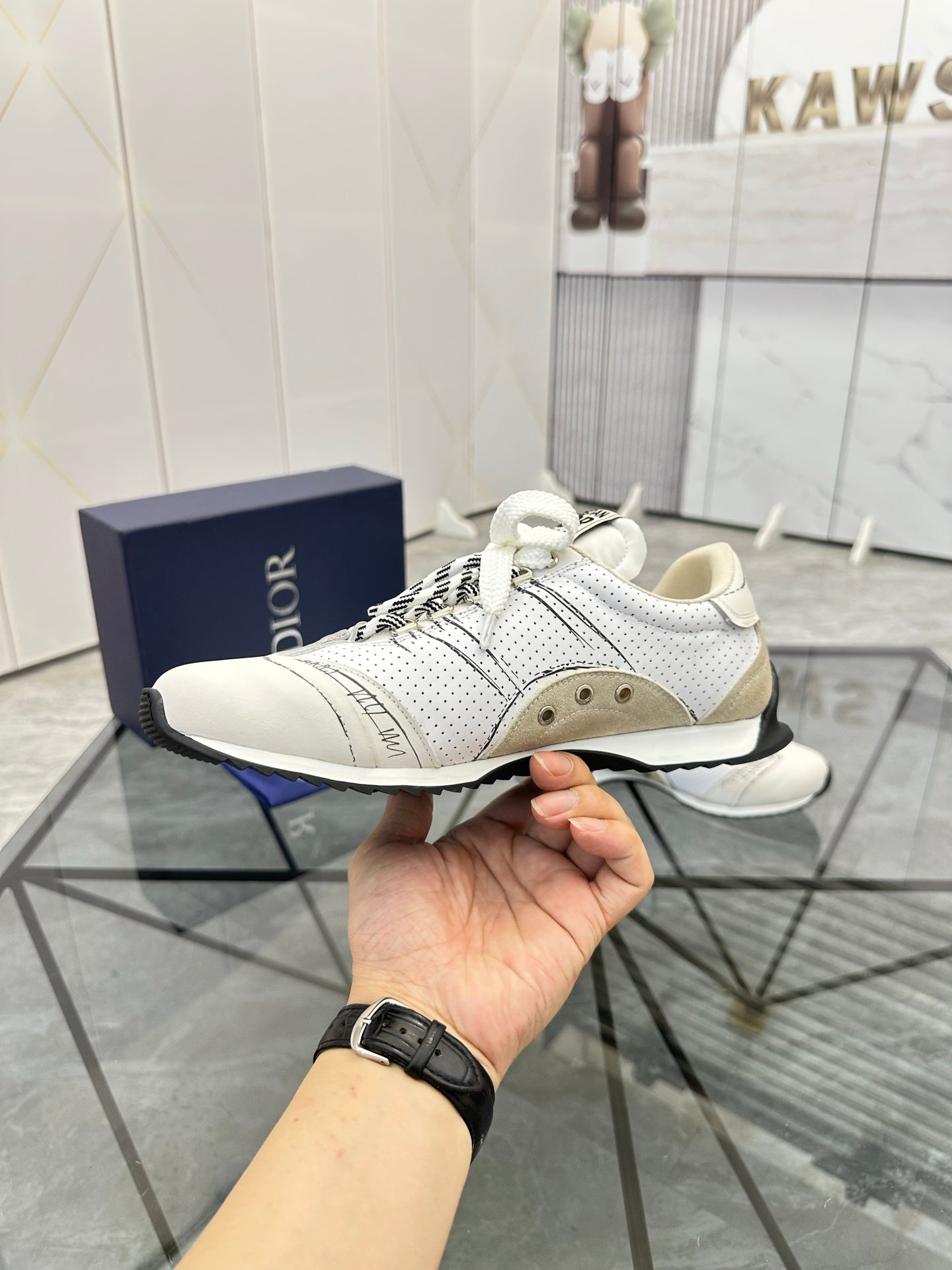 CD D-Sketch Sneaker Beige Nubuck Leather 647981