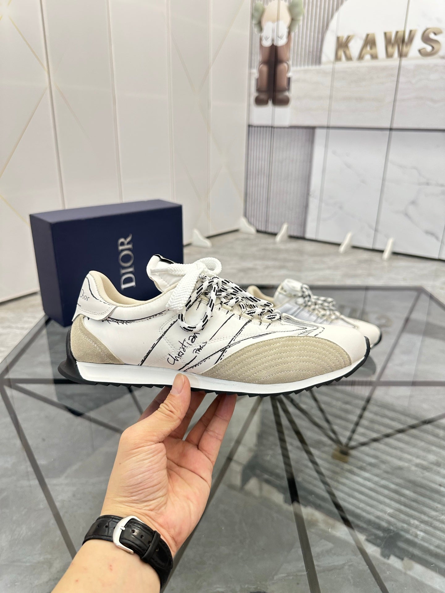 CD D-Sketch Sneaker Beige Nubuck Leather 647981